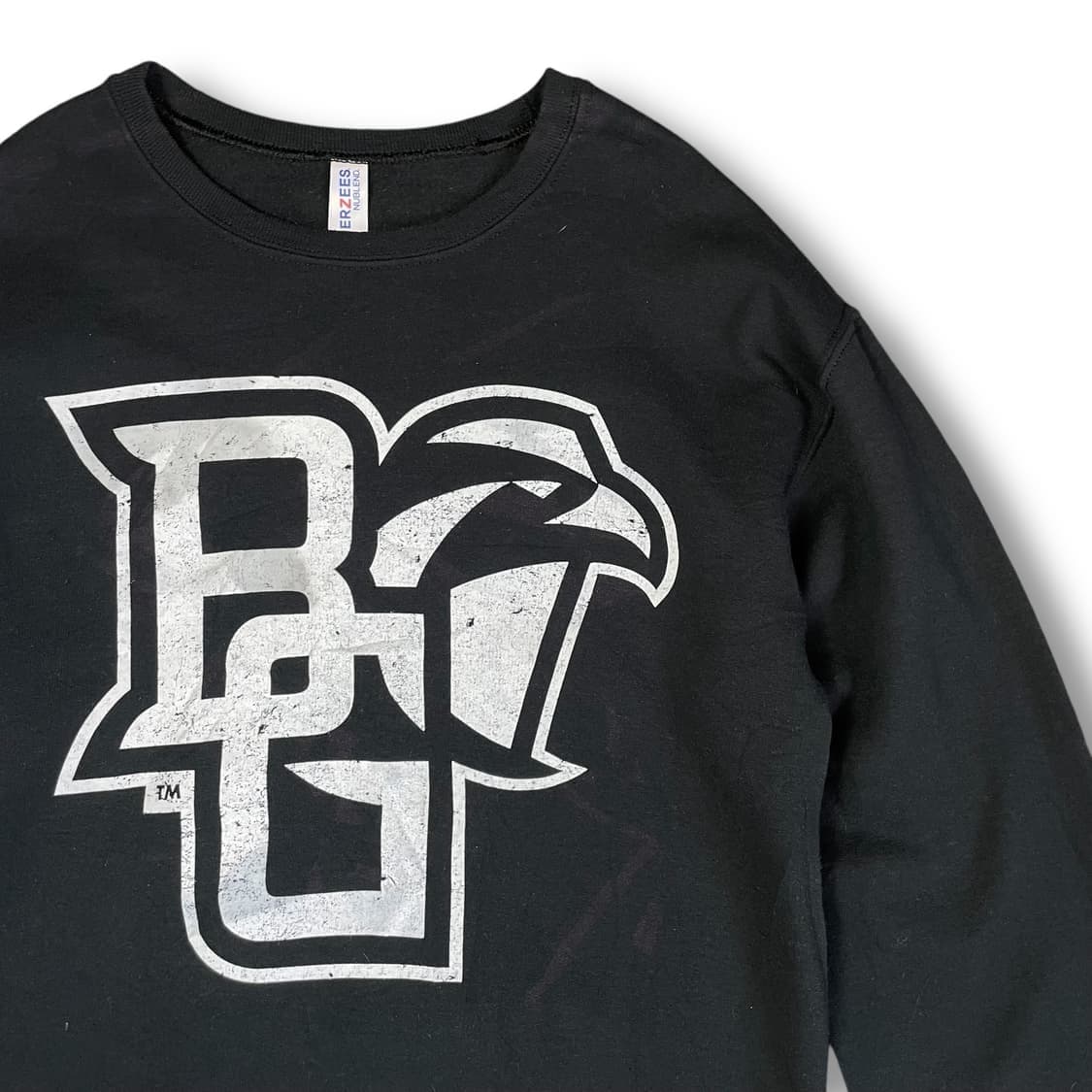 빈티지 블랙 프린팅 기모 맨투맨 스웻셔츠 S 상품이미지3