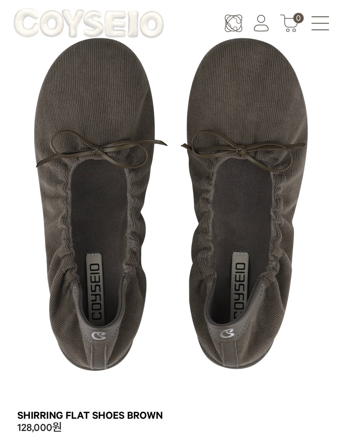 coyseio 셔링 플랫슈즈 새상품 240-245 상품이미지2