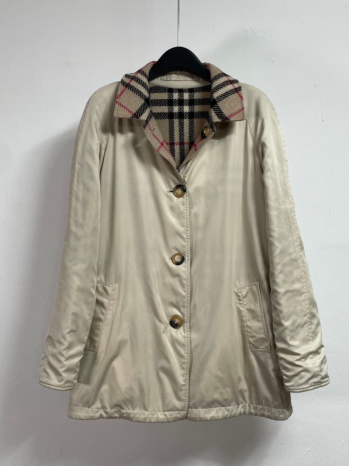 버버리 리버시블 노바체크 하프코트 (on.38)   상품이미지2