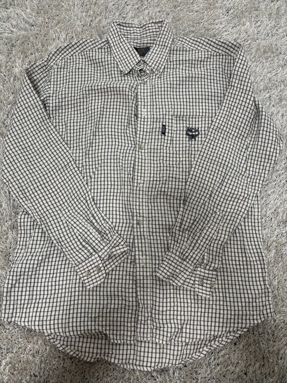 일본판 MCM 체크 셔츠 사이즈 105 상품이미지1