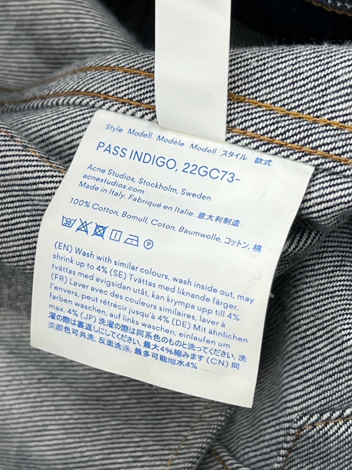 아크네 스튜디오 블라 콘스트 인디고 데님 자켓 상품이미지9