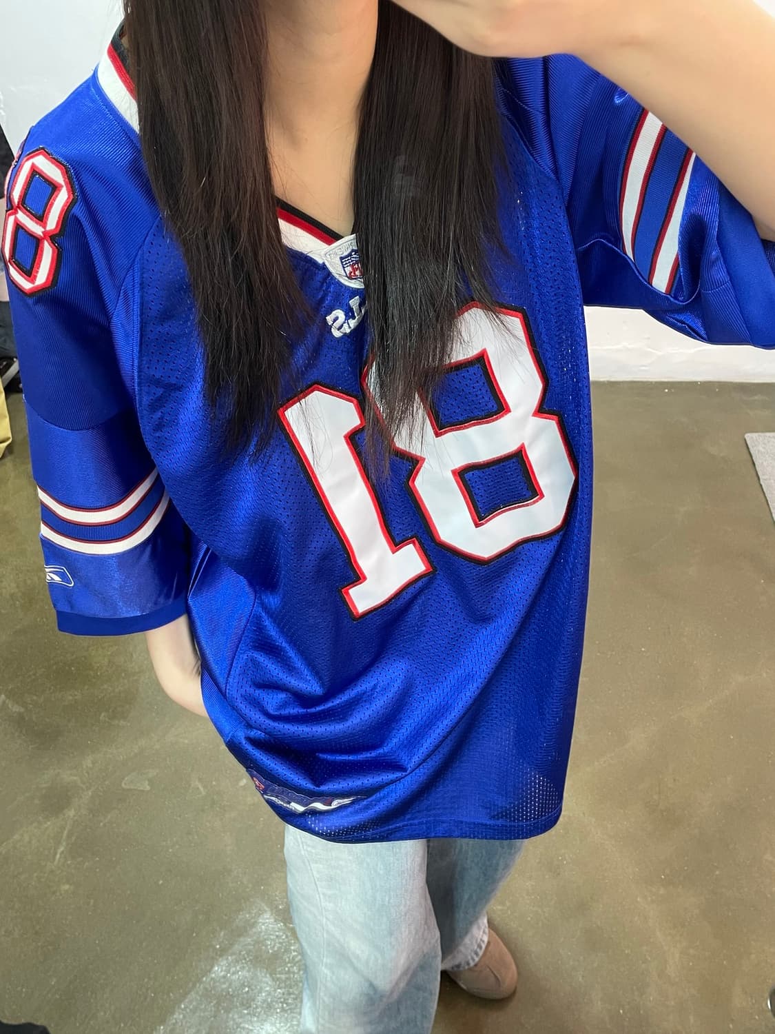 리복 NFL 빌스 81번 이슬리 유니폼 54사이즈 상품이미지1