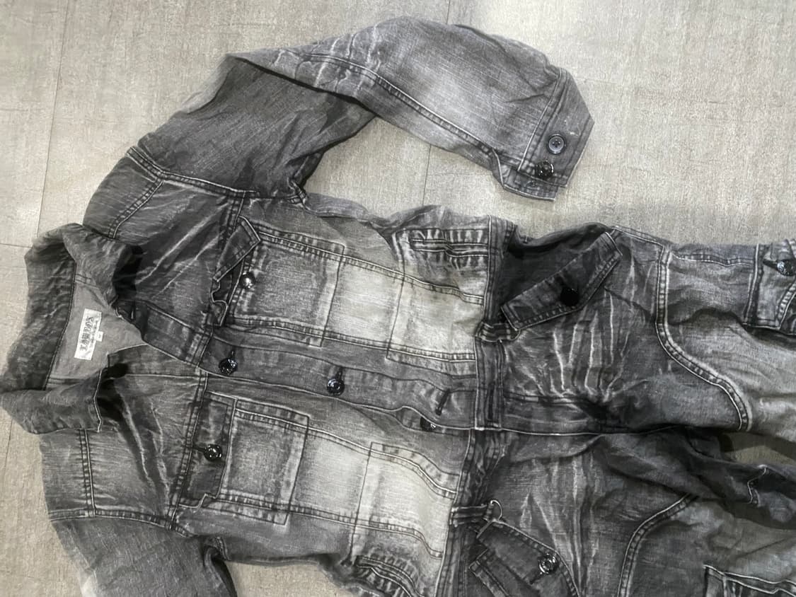 일본빈티지 Lowbox 핀터깔y2k 오리엔탈펑크보헤미안 데님워시드점프수트 상품이미지2