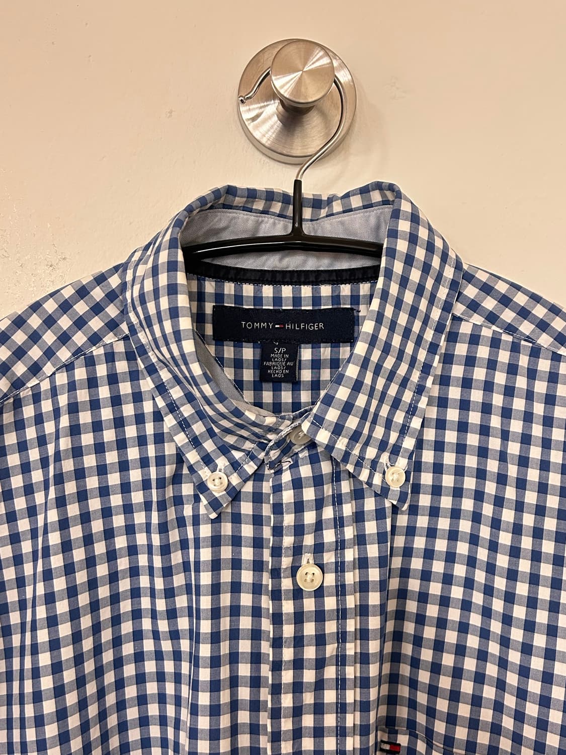 타미힐피거 깅엄 체크 셔츠 S (실측100) 상품이미지2