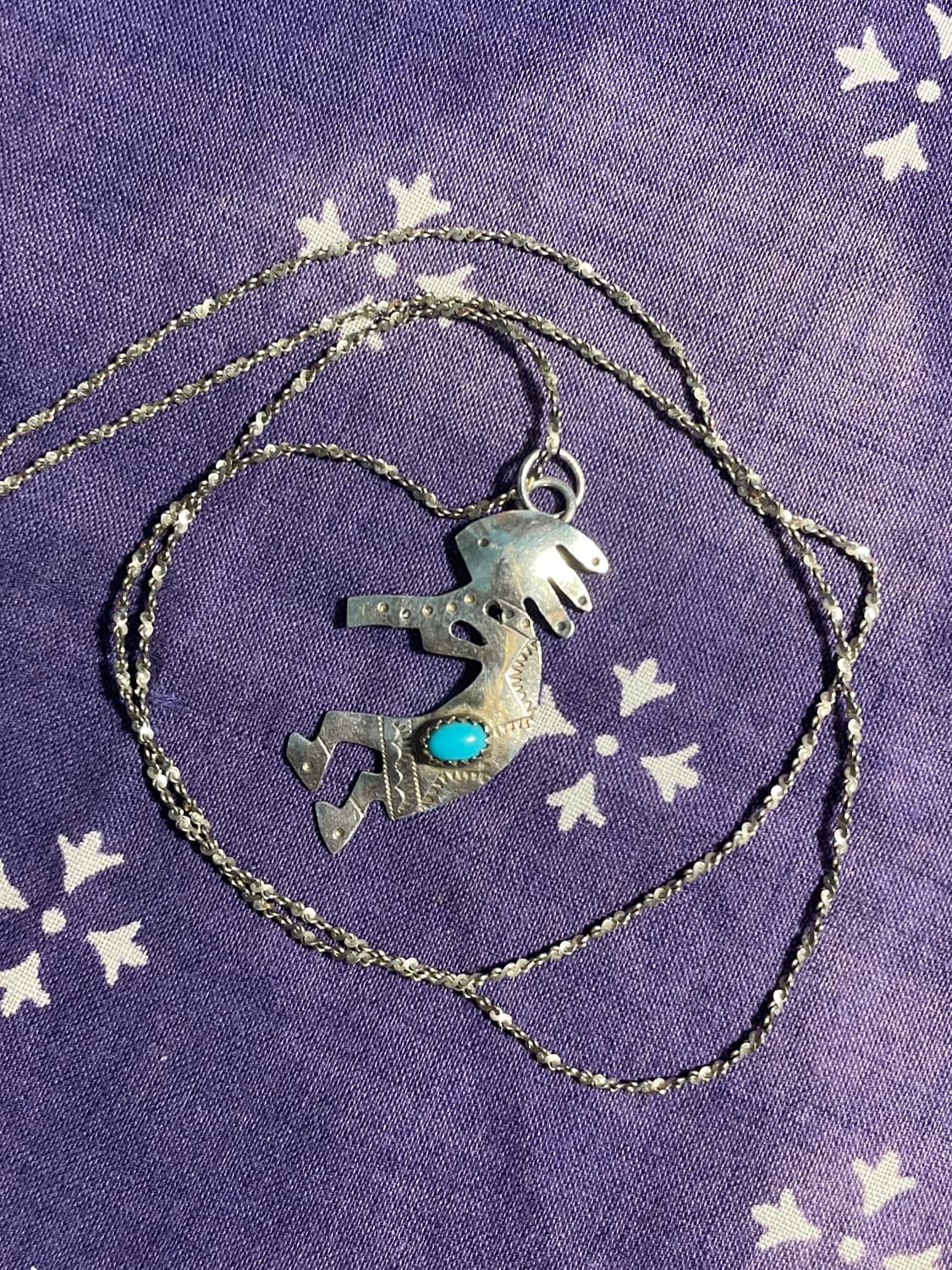 Navajo 925 Silver Kokopelli Necklace 상품이미지4