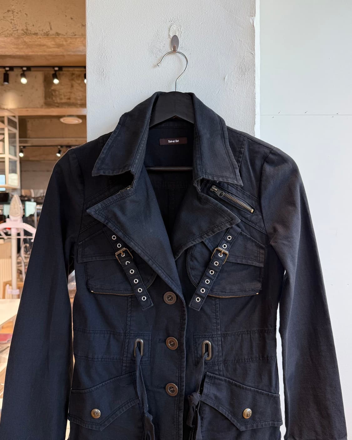 스파이어 걸 블랙 데님 라이더 자켓  상품이미지3