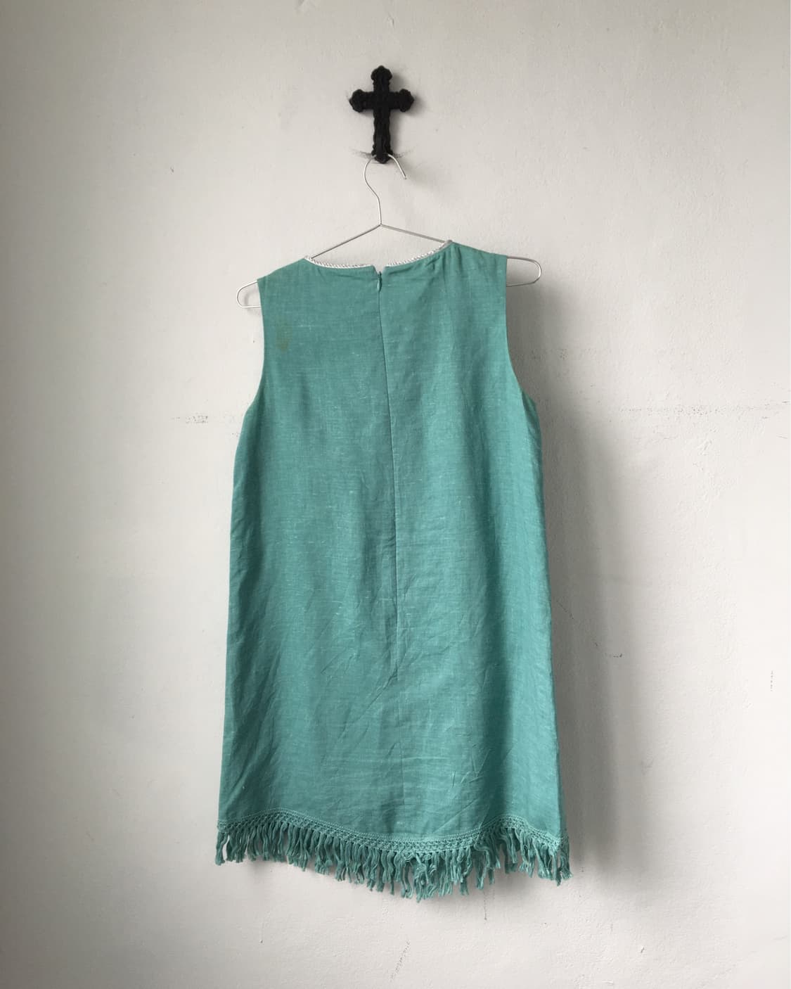 Filet mood fringe point sleeveless onepi 상품이미지3