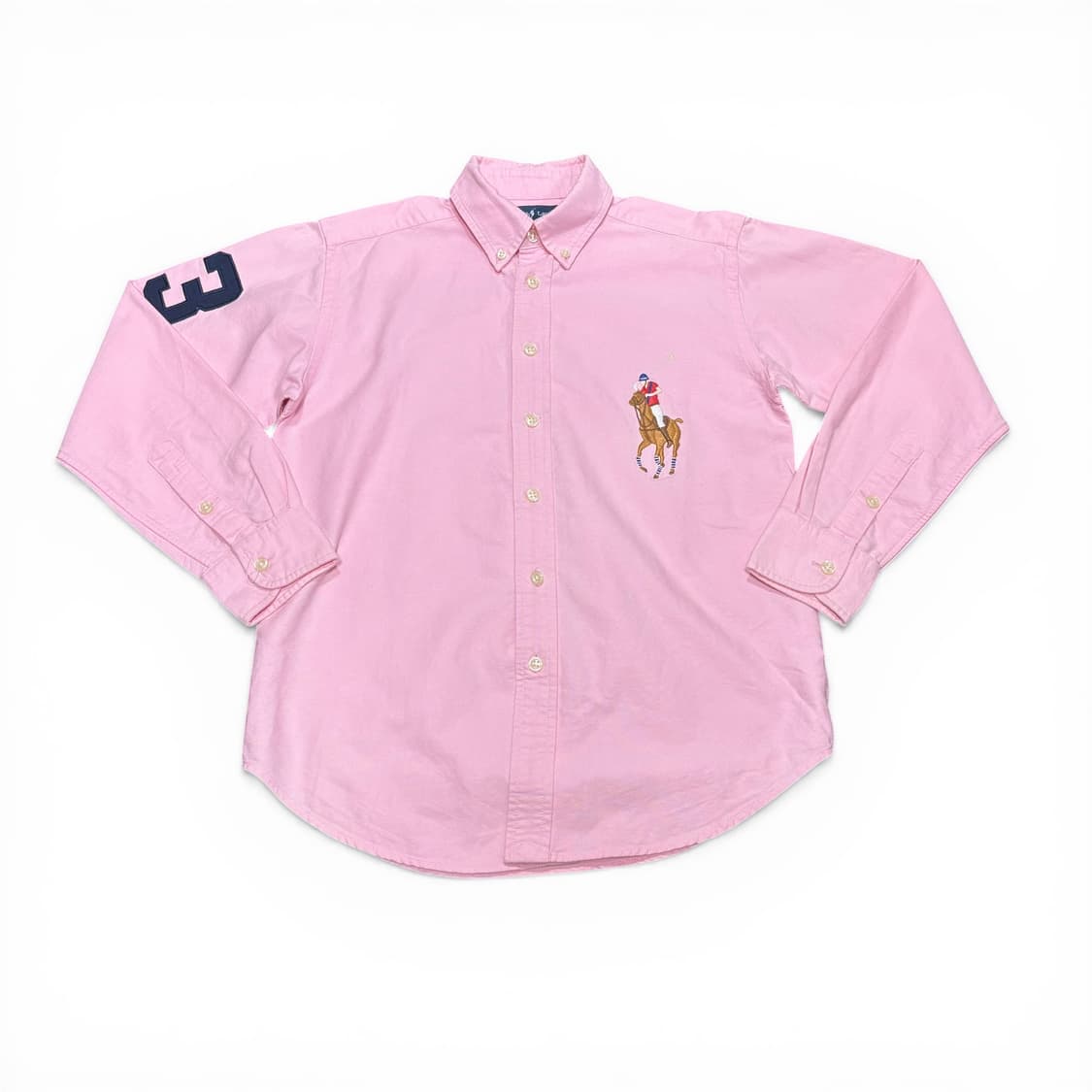 S 8-10 폴로 랄프로렌 분홍 빅포니 옥스퍼드 셔츠 상품이미지1