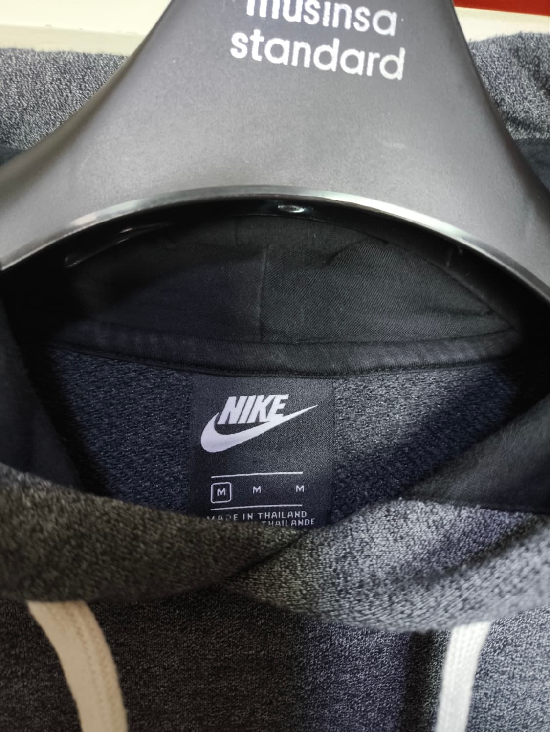 m 나이키 헤리티지 차콜 후드티셔츠 상품이미지4