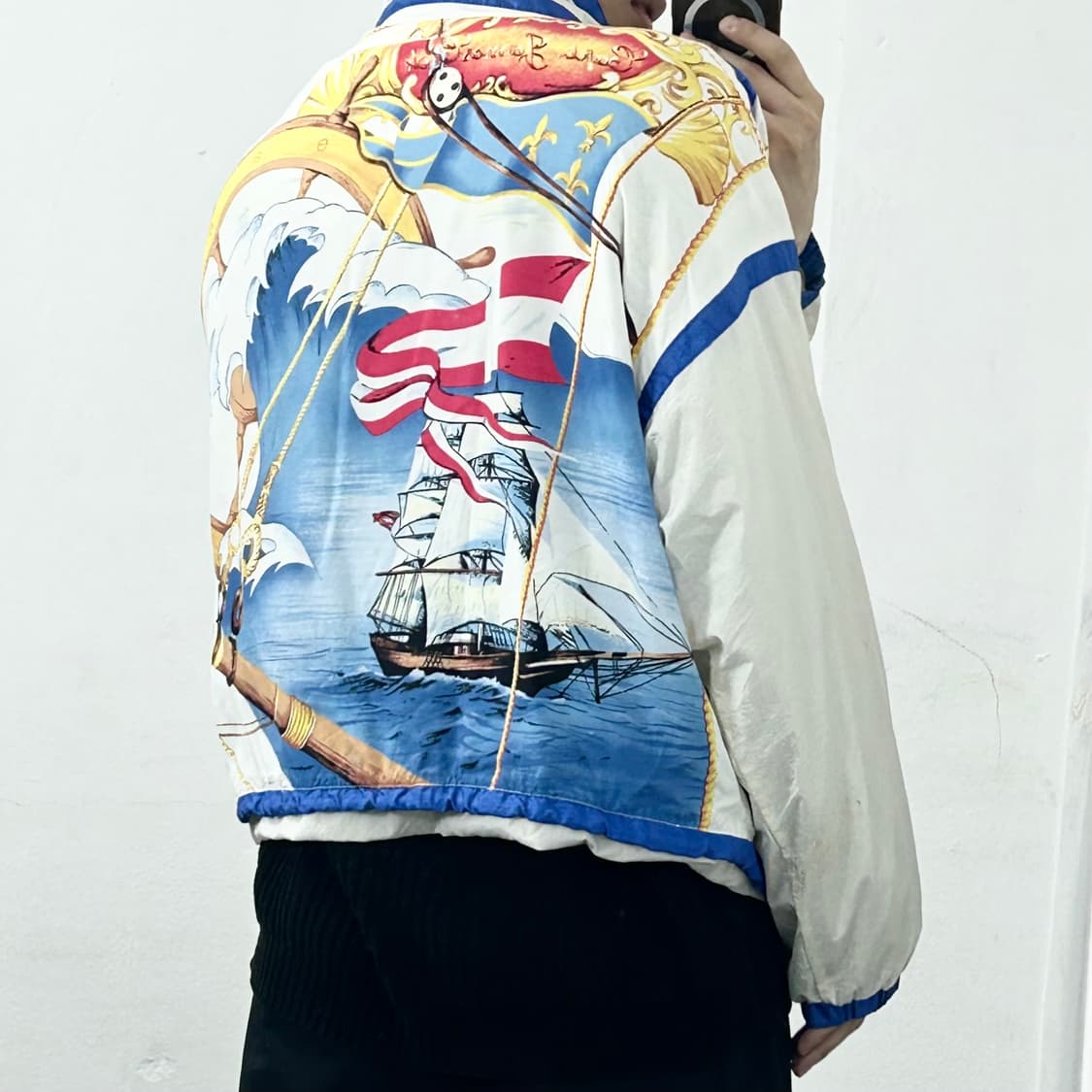 East West 패턴 나일론 자켓 상품이미지3