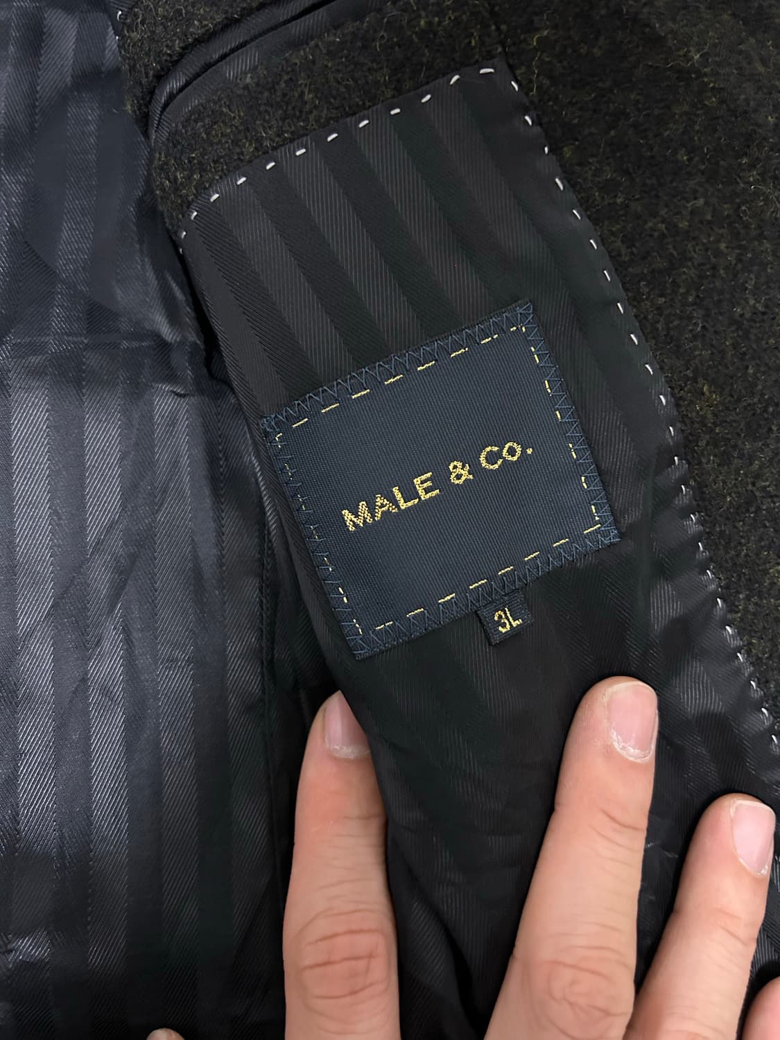 일본판 MALE &CO 울 체크 블레이저 사이즈 105~110 상품이미지3