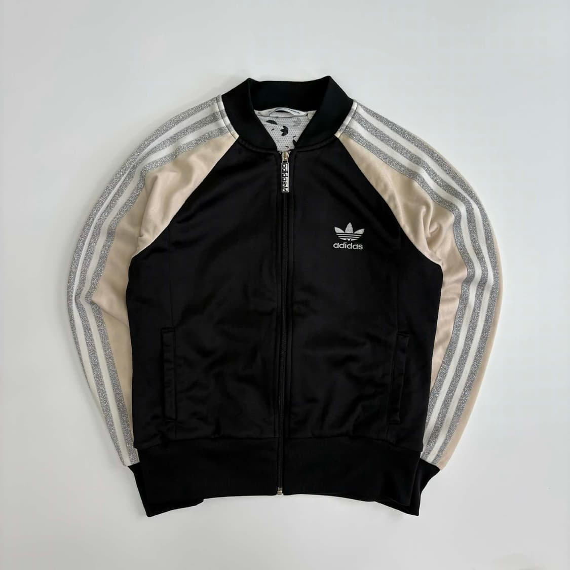 아디다스 아이보리 블랙 배색 걸즈 트랙탑 희귀져지(95) 상품이미지2