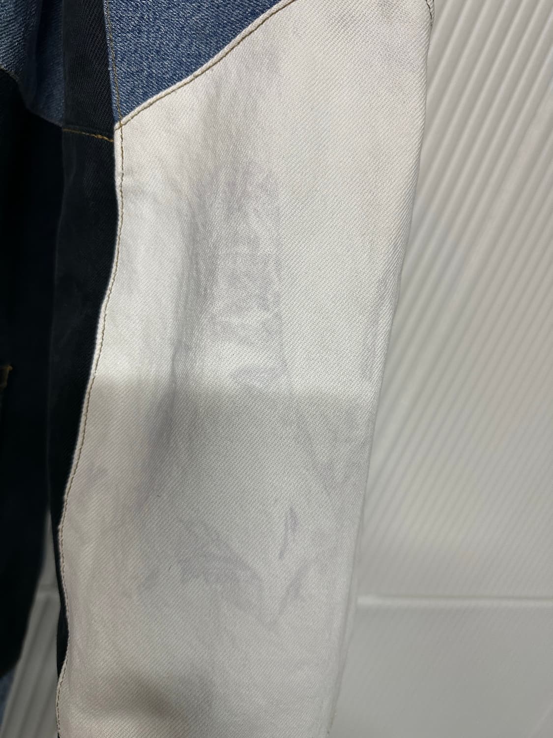 리바이스Levis 리메이크 패치워크 데님롱코트 XXL 오버핏 빈티지 상품이미지9