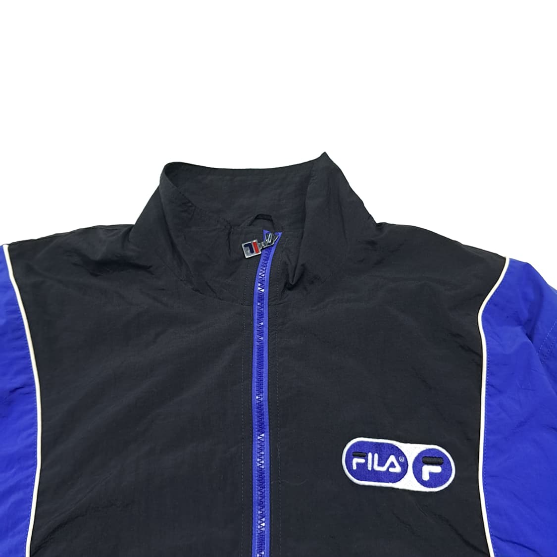 CK127 L 휠라 90s 마카오판 올드스쿨 블랙블루 자켓 상품이미지2