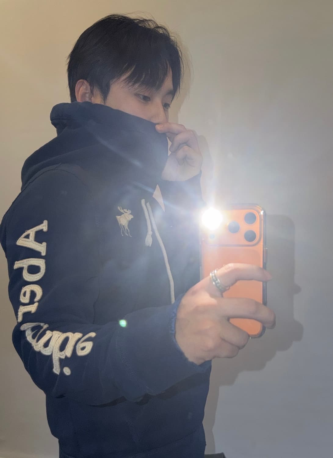 아베크롬비 y2k 사이드 레터링 후드 상품이미지1