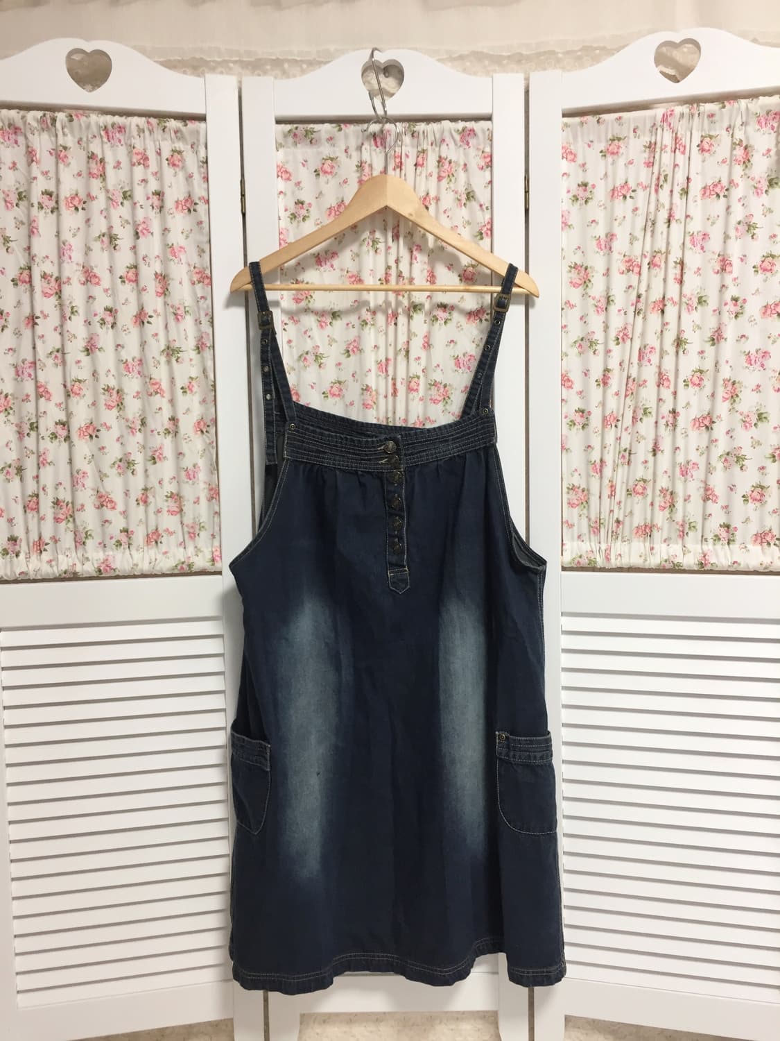 빈티지 데님 멜빵 원피스 상품이미지1