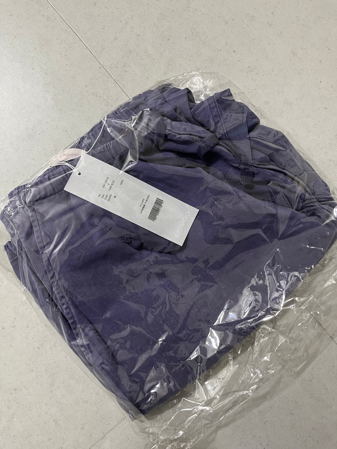 [2] 코모리 / 24SS 코튼드릴 니턱팬츠 / 페이드블루 상품이미지6