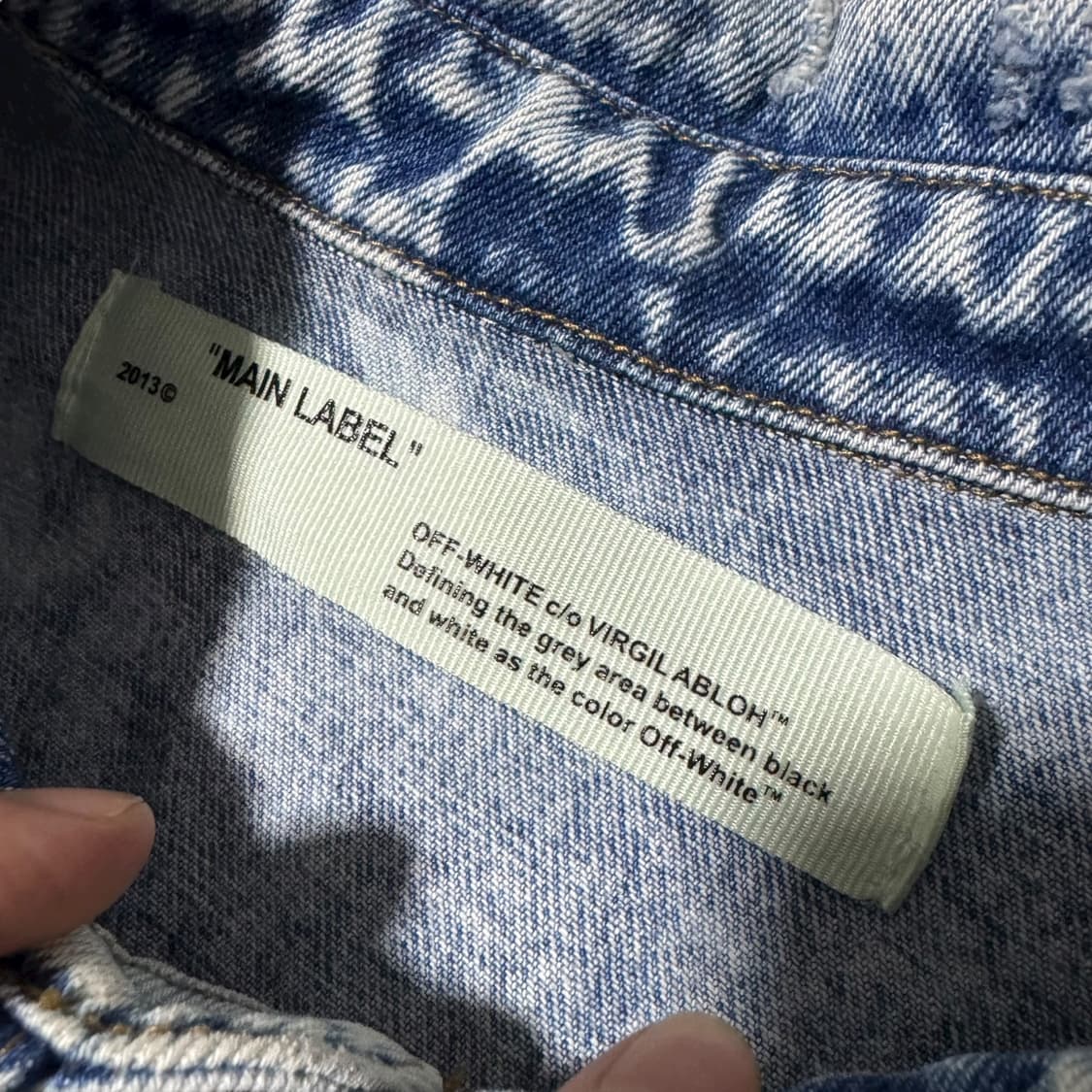 정품 19FW 오프화이트 데님 셔츠 상품이미지7