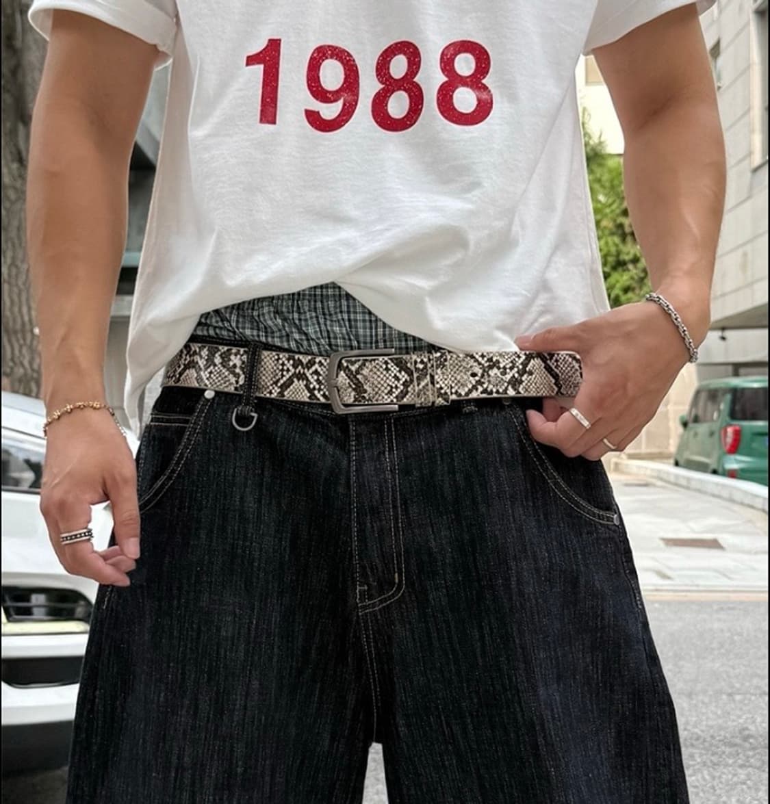 [Unisex] 뱀피 파이톤 벨트 상품이미지1