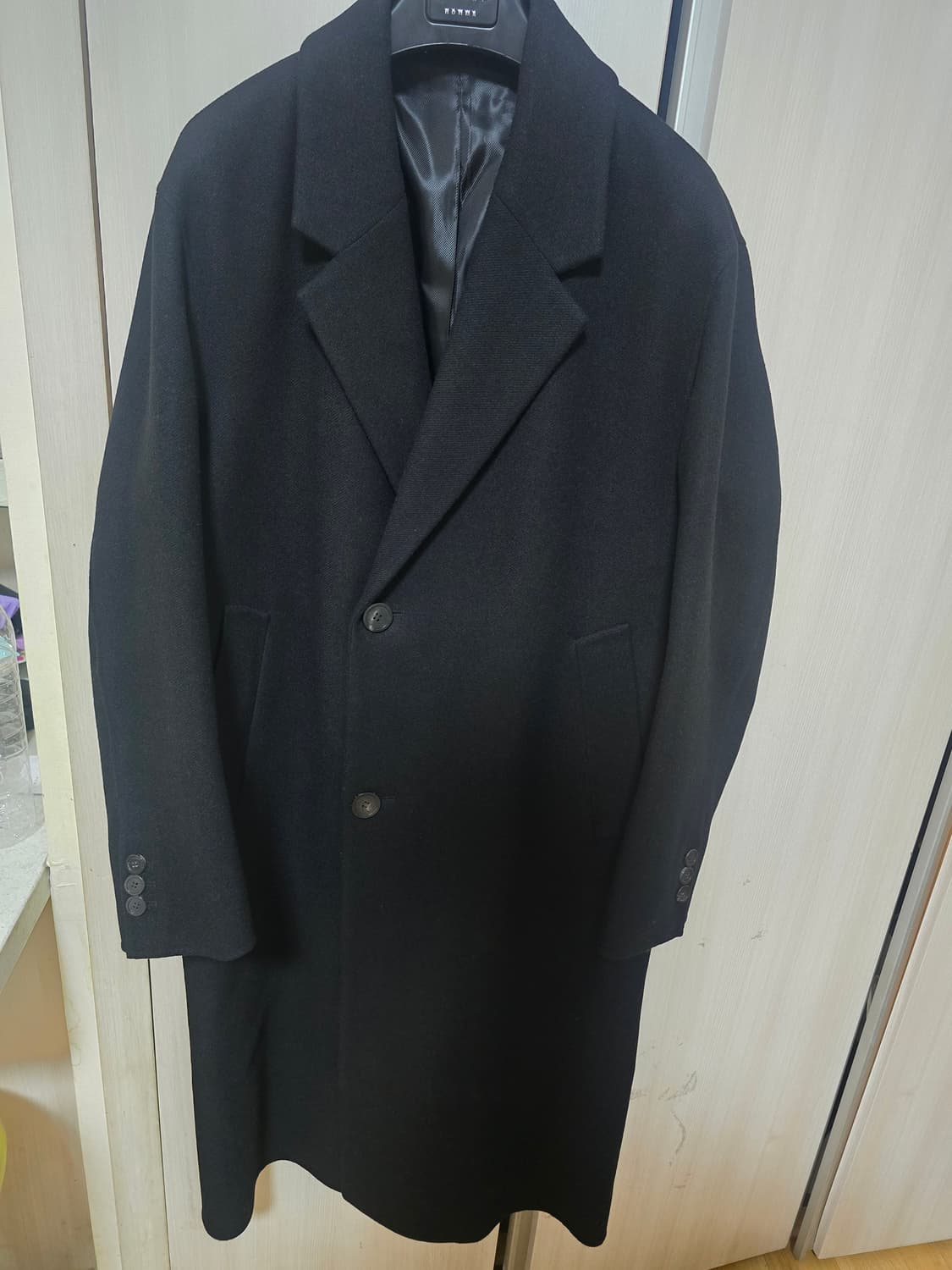 솔리드옴므 블랙 싱글코트 46사이즈 팝니다 상품이미지1