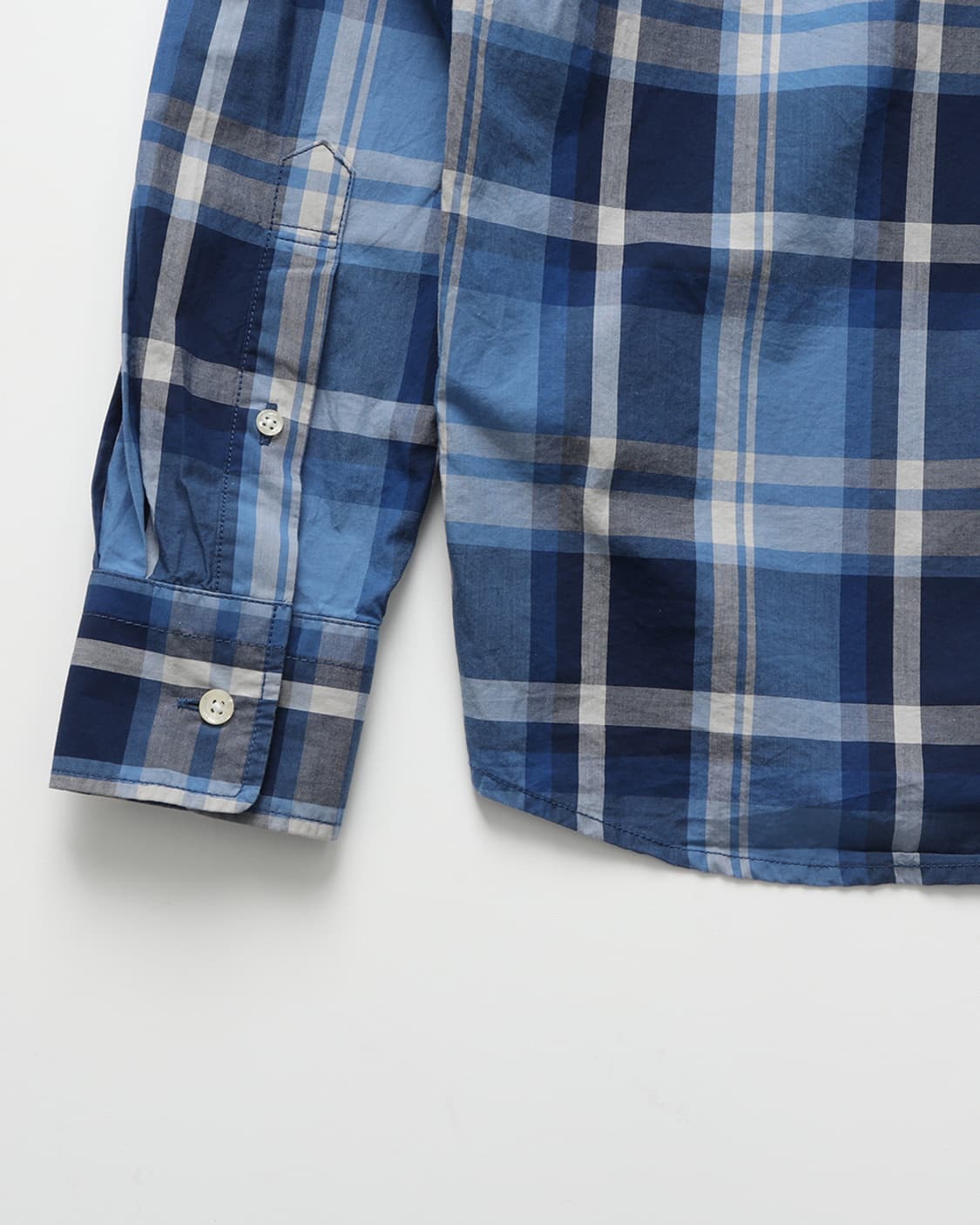 베이프 A BATHING APE Blue Plaid Shirt 상품이미지7