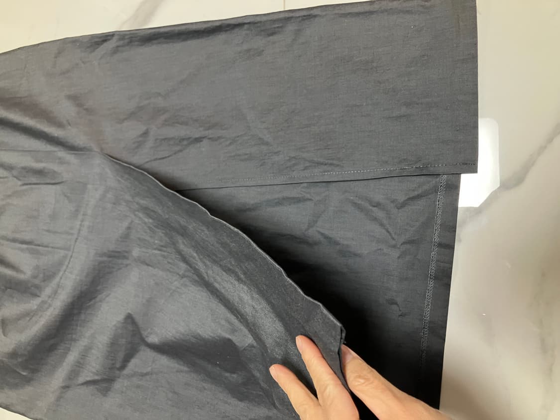 막스마라 차콜 그레이 봄여름용 코튼 미디 스커트 상품이미지4