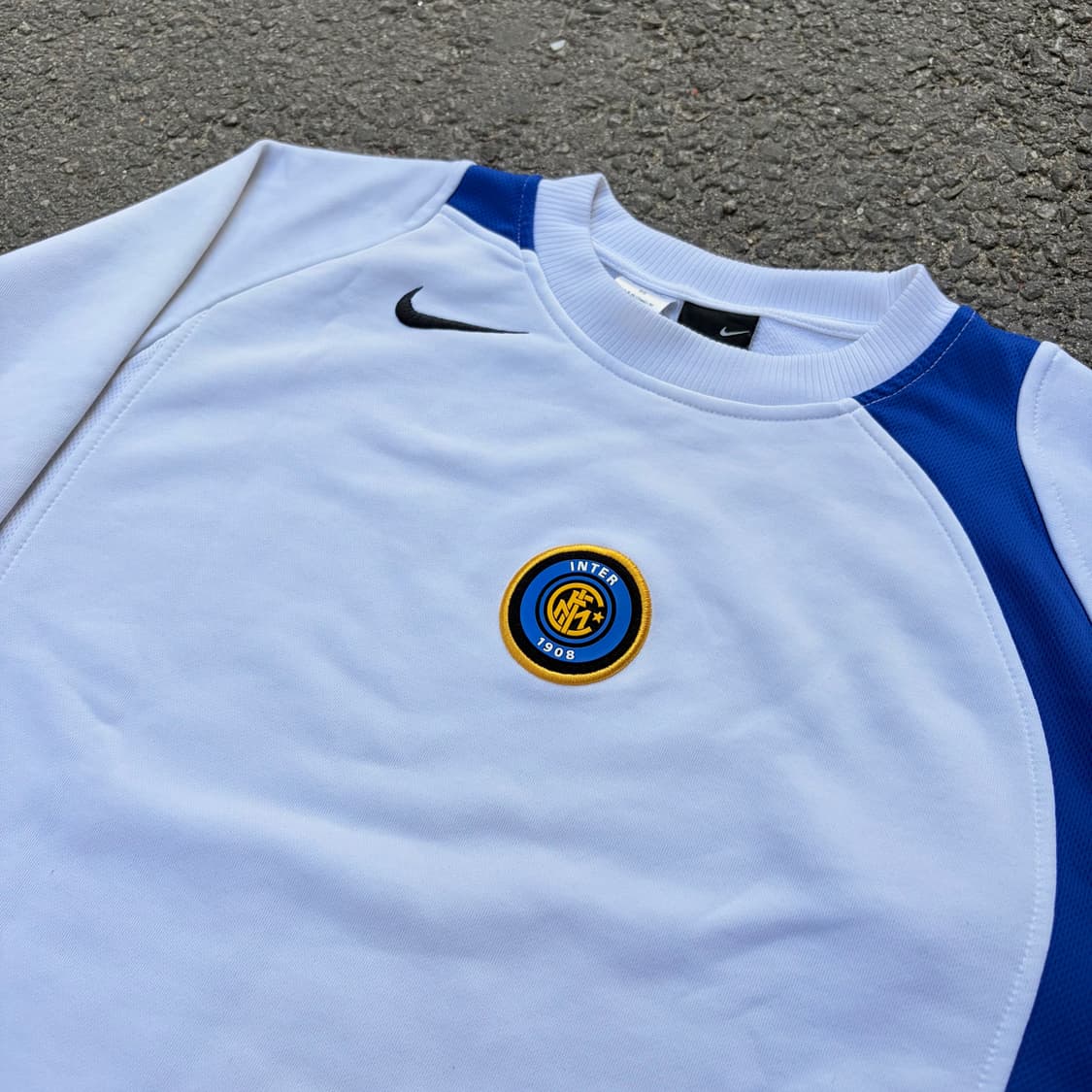 00s 나이키 인터밀란 센터로고 올드스쿨 축구팀 웜업 맨투맨 95 상품이미지4