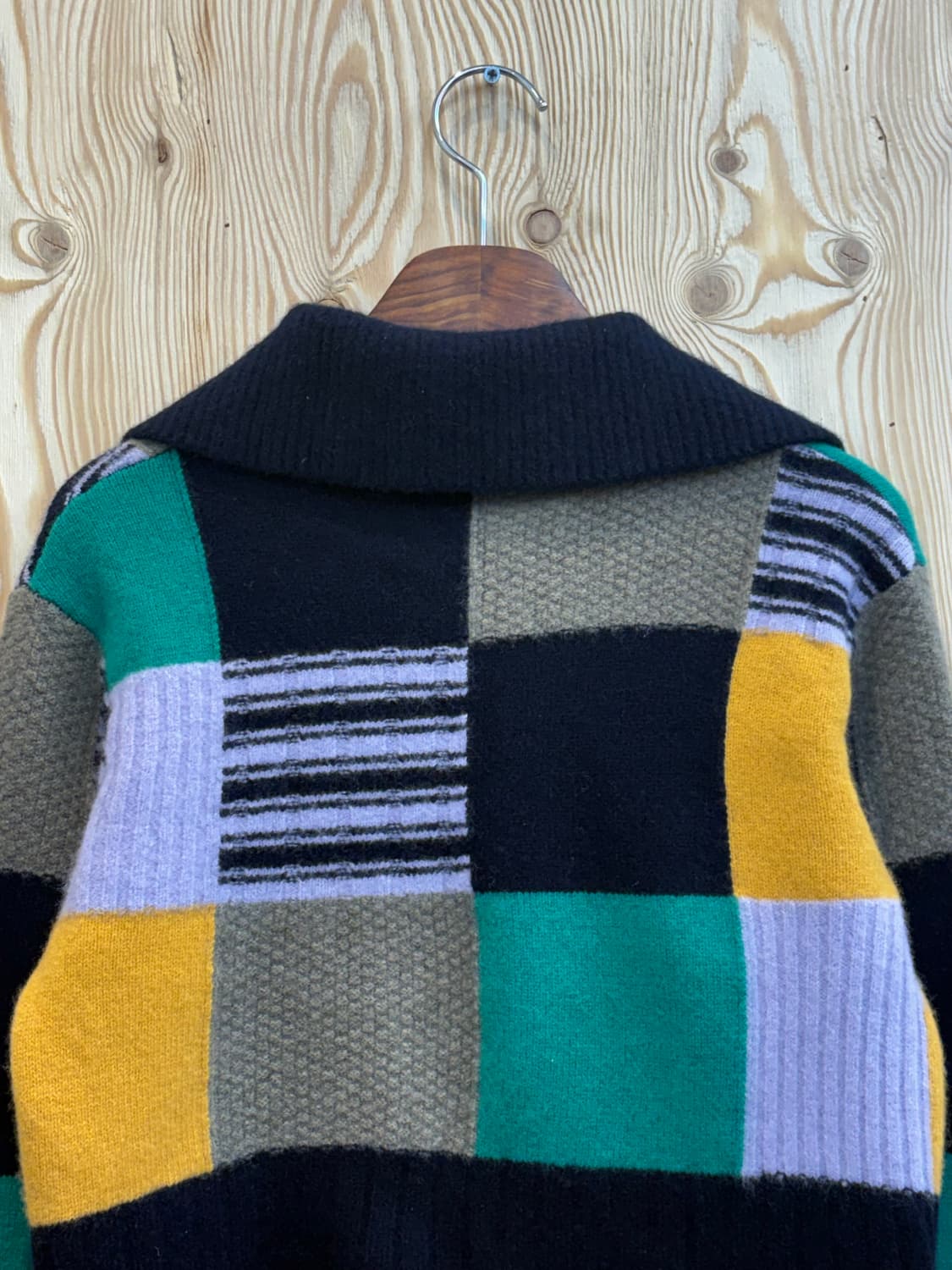 비비안웨스트우드 패치워크 라펠 울 니트 가디건 상품이미지5