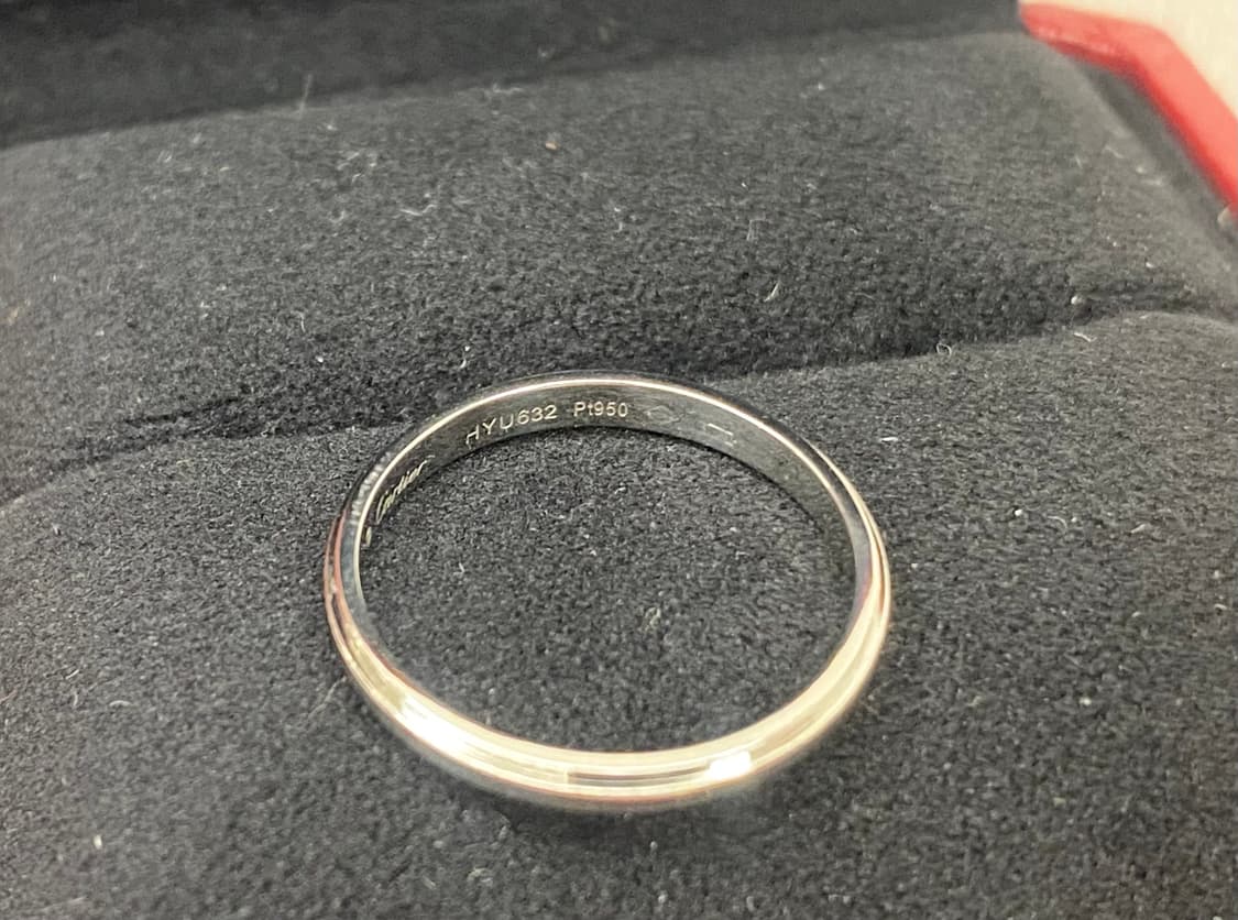 까르띠에 다무르 웨딩 밴드링 pt950 백금 55호 상품이미지5