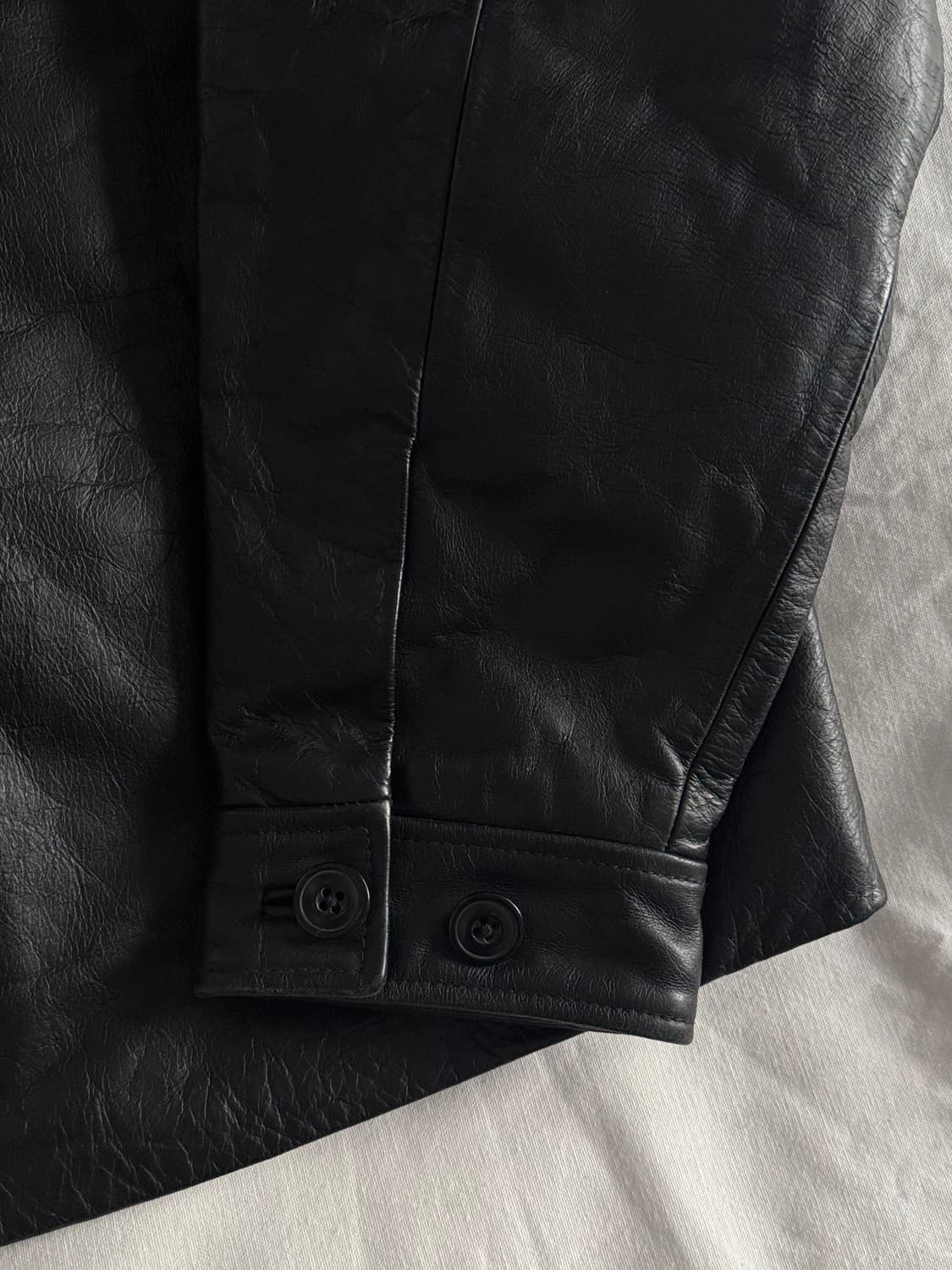 [L] 올드갭 싱글 집업 레더 자켓 상품이미지6