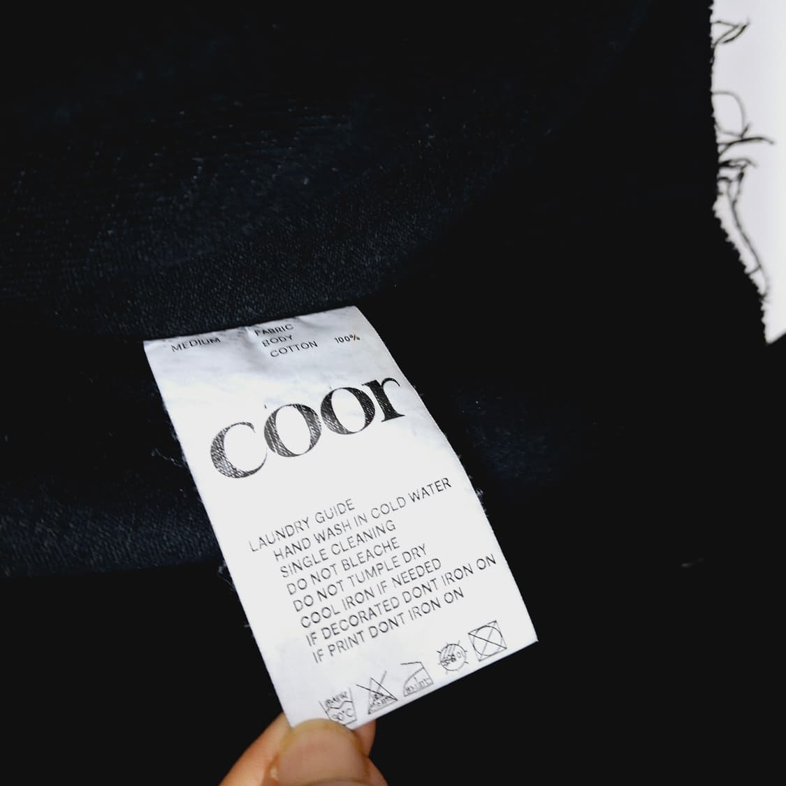 COOR 쿠어 데님 컷오프 자켓 블랙 M 상품이미지5