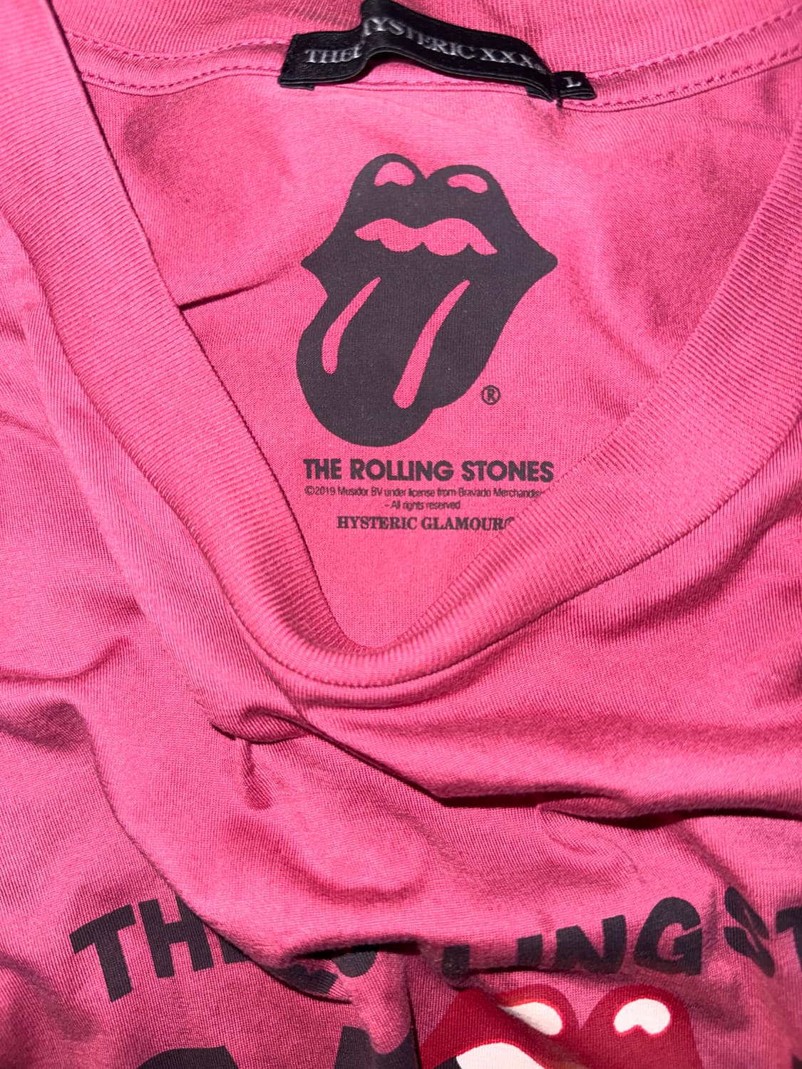 히스테릭 x 롤링스톤즈 롱 락 슬리브 티셔츠 상품이미지5