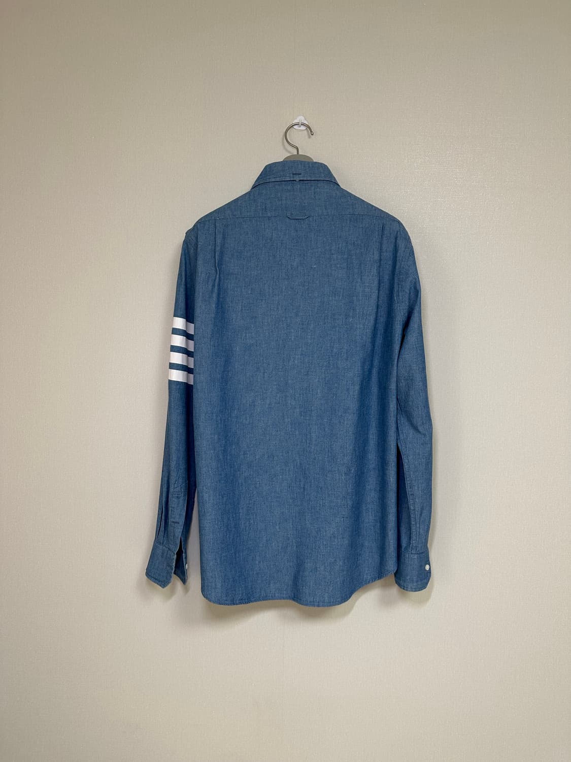 [3size] 백화점판 톰브라운 사선 샴브레이 셔츠 블루 상품이미지2