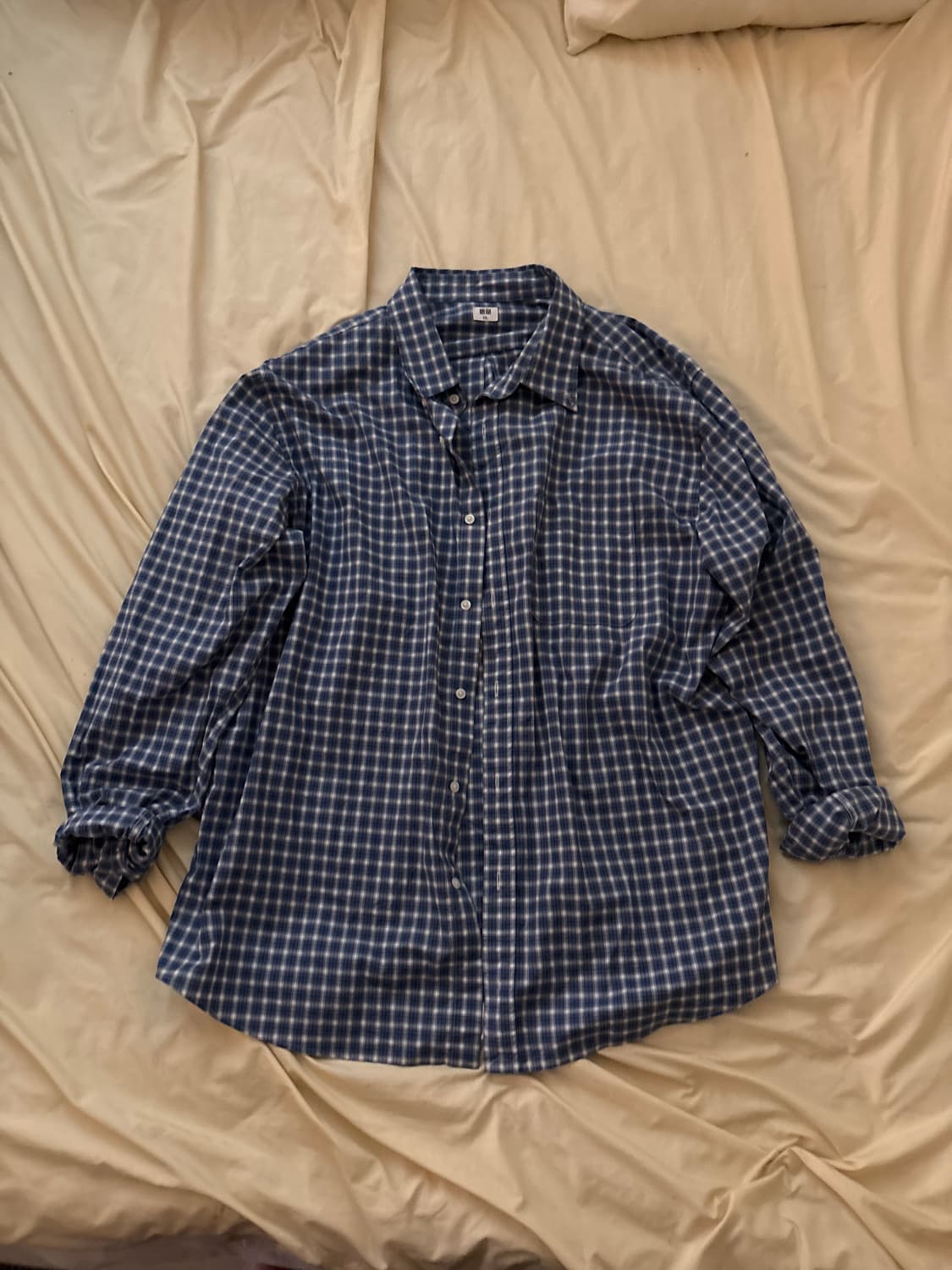 Uniqlo blue check shirts 상품이미지1
