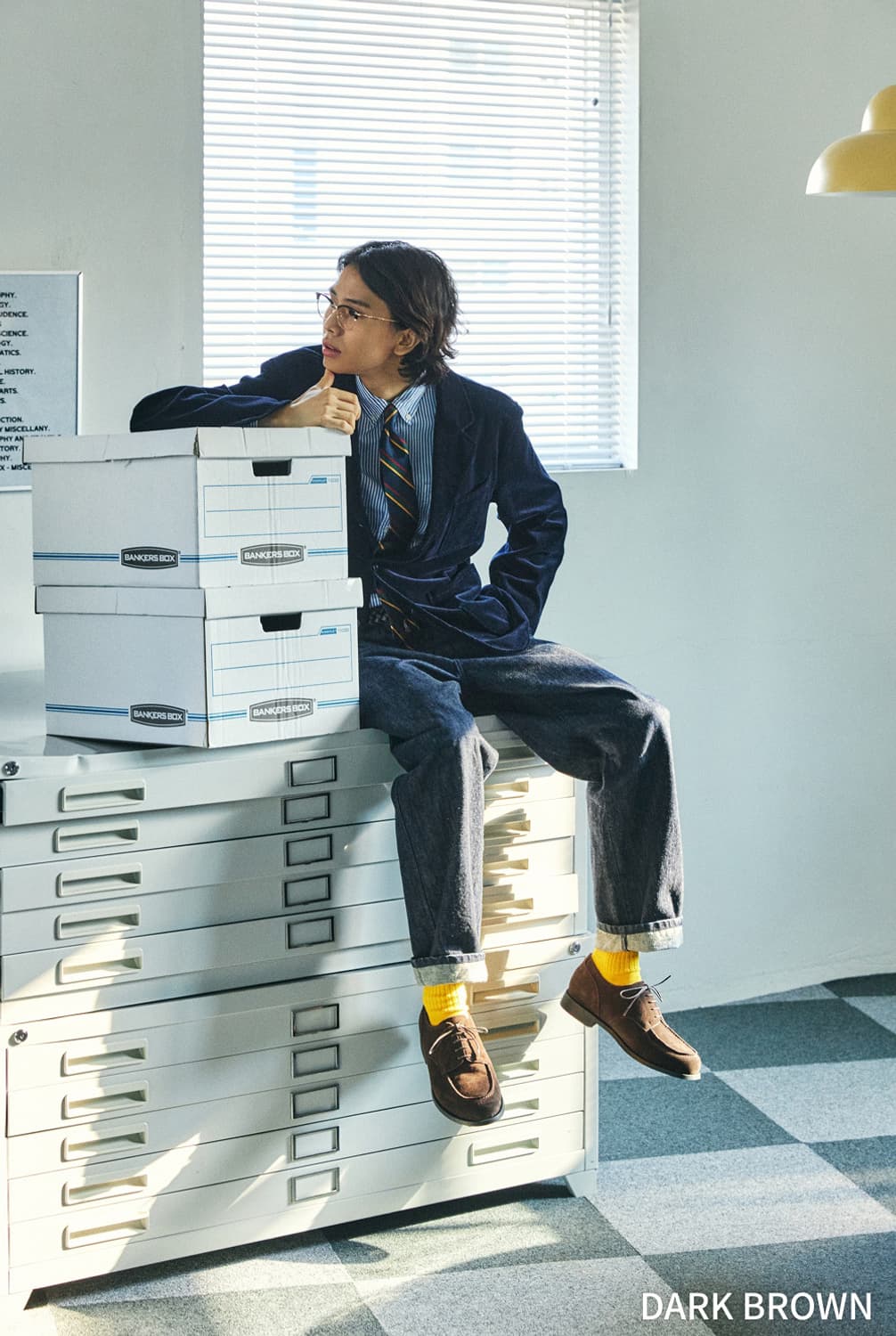 포스트맨 저널리스트 스웨이드 다크브라운 u팁 더비슈즈 상품이미지9