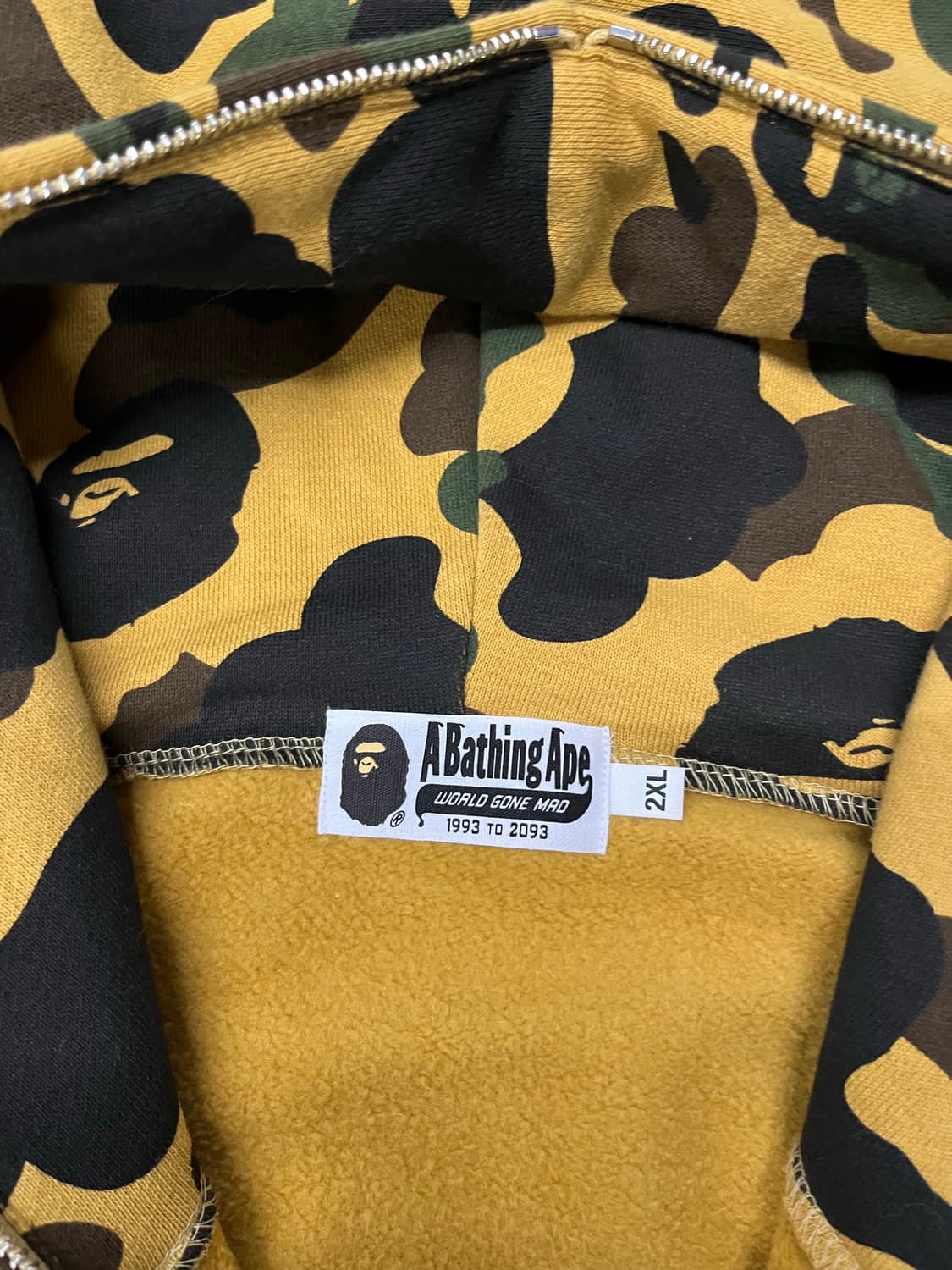 베이프 국내매장판 ponr 카모 후드집업 2XL 상품이미지4