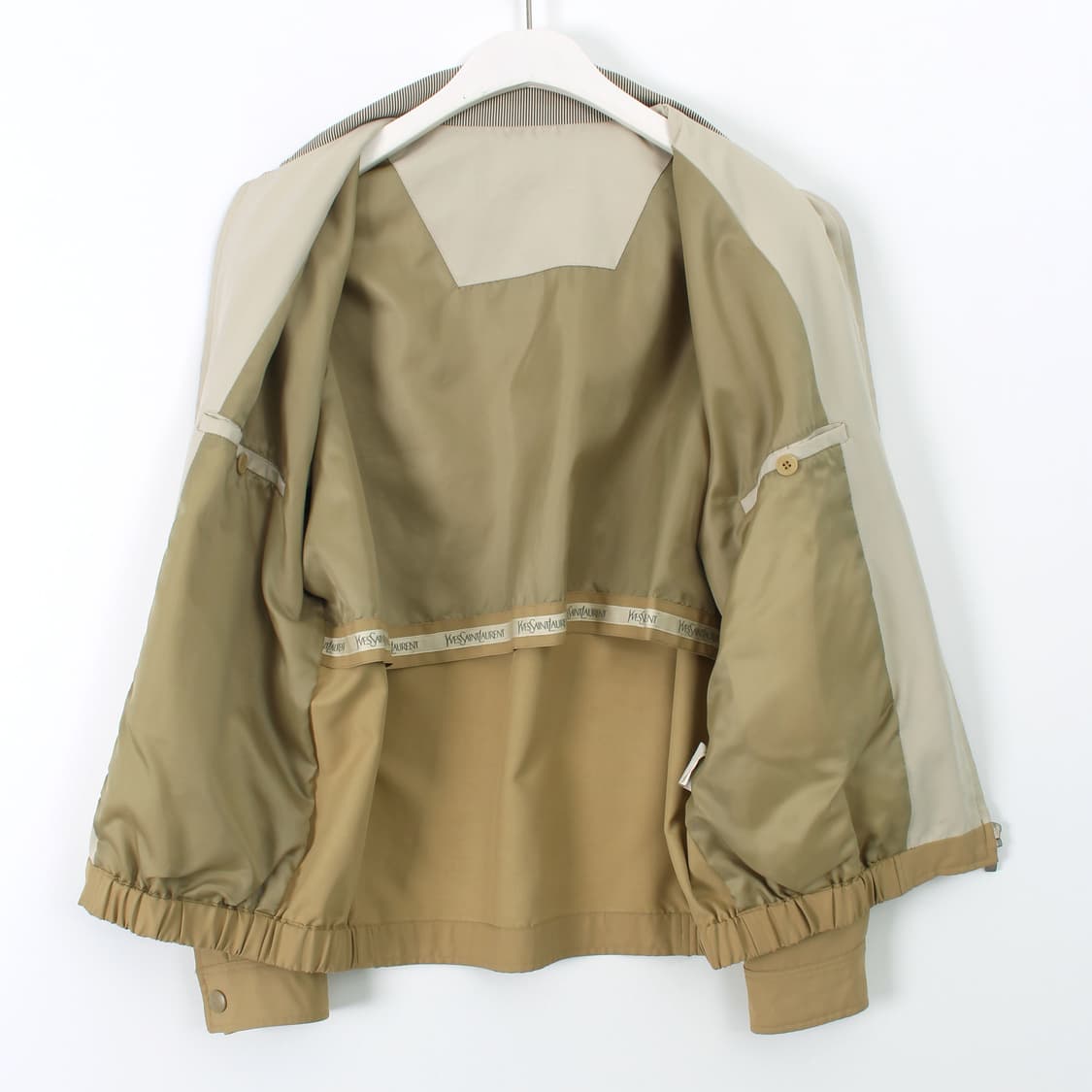 입생로랑 YSL 빈티지 베이지 집업 블루종 봄버 자켓 상품이미지8