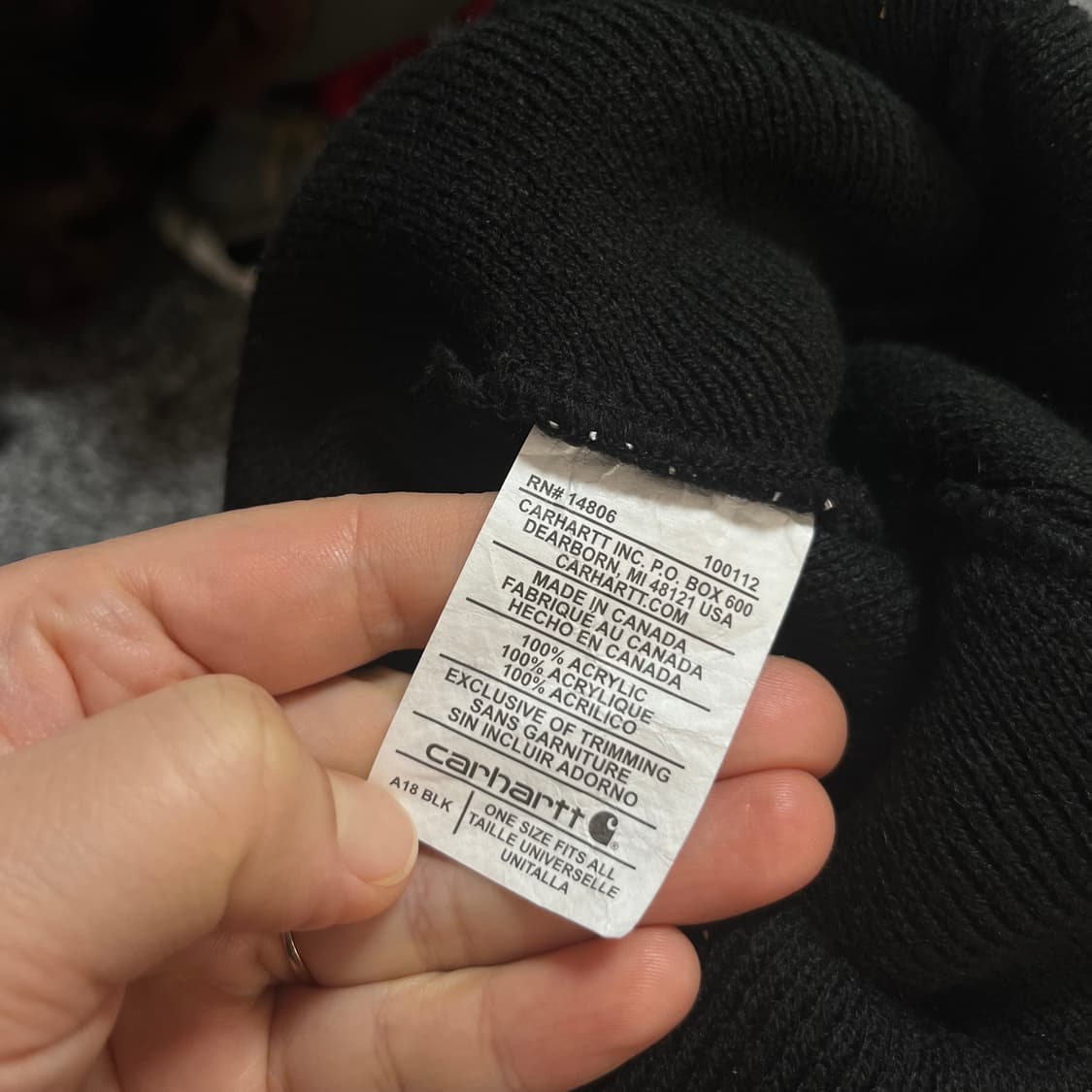 칼하트 carhartt 블랙 비니 상품이미지3