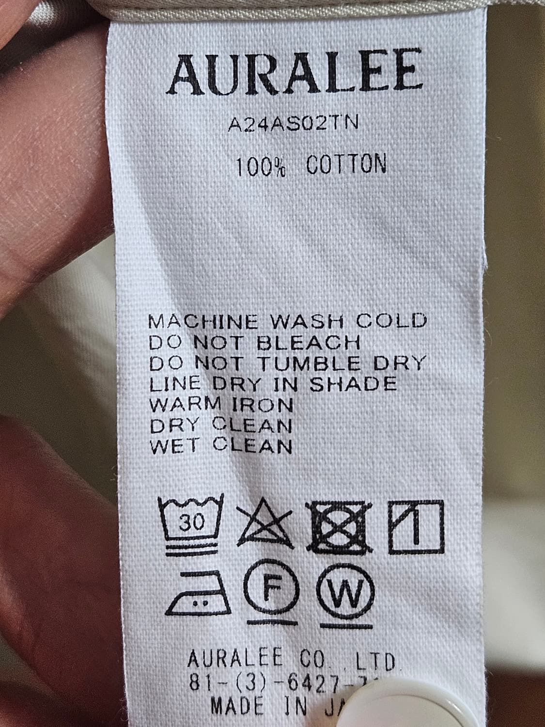 [4] 24SS 오라리 워시드 핀스 트윌 빅셔츠 팝니다 상품이미지3