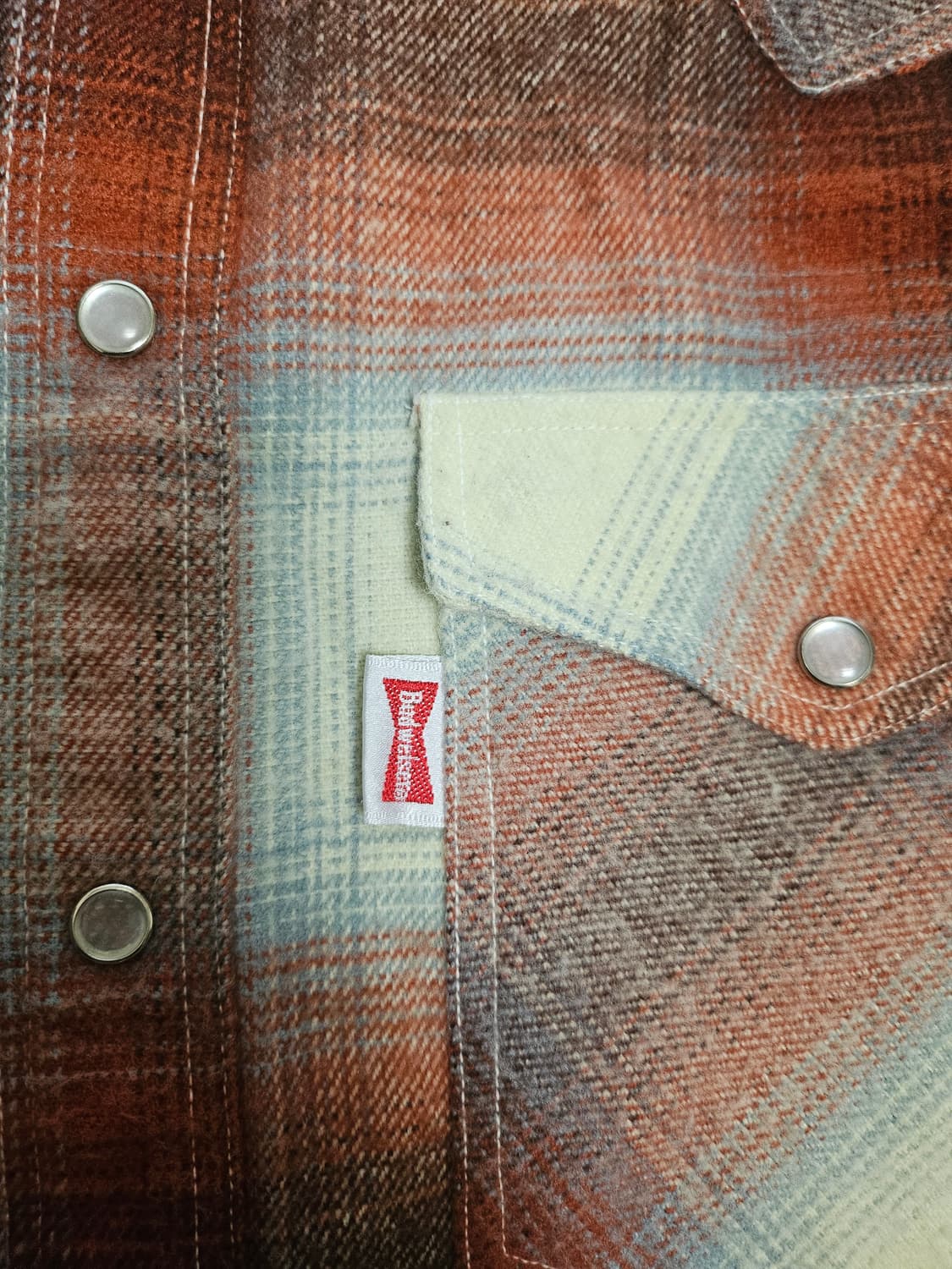 90년대 버드와이저 웨스턴 체크 셔츠 상품이미지2