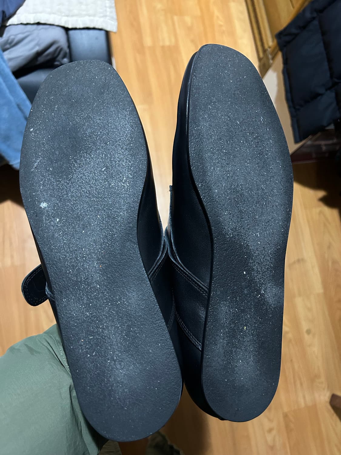 알렌느 벨티드 레더 플랫 더비슈즈 상품이미지2