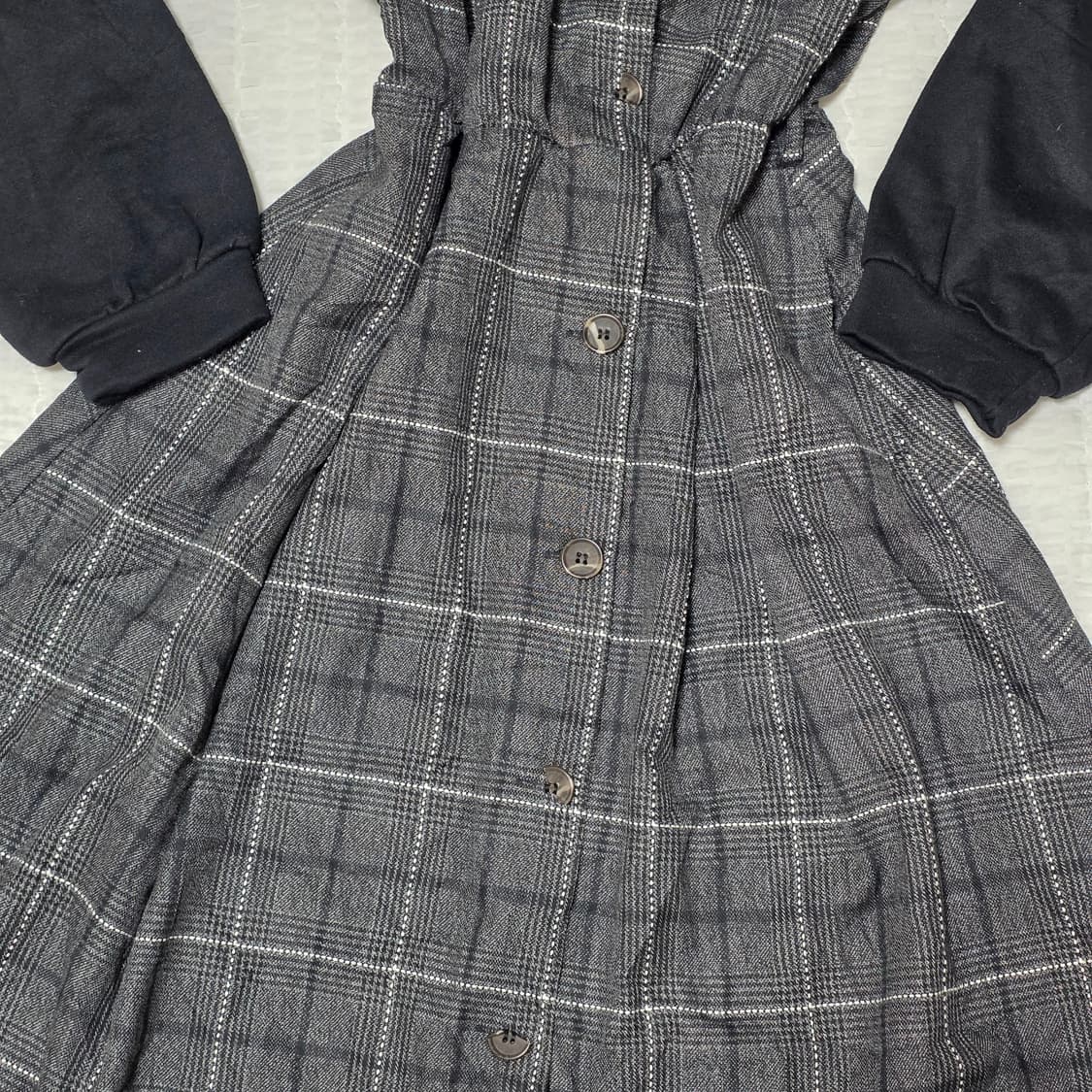 일본엑시즈팜 양지뢰 블랙 후드원피스 상품이미지6