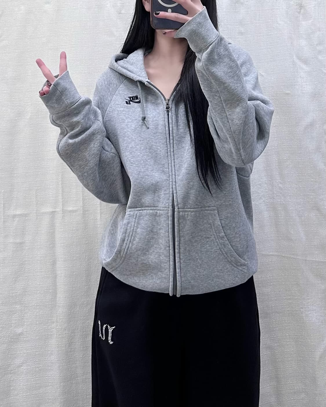 나이키 그레이 후드집업 상품이미지3