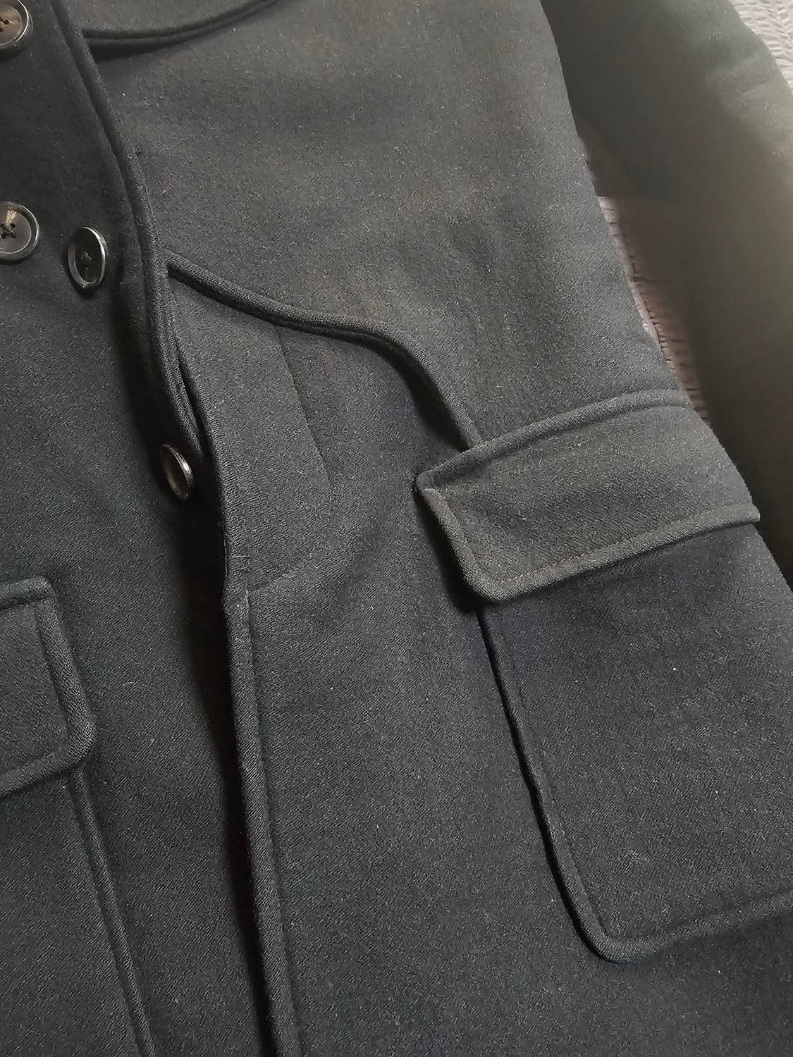 아이러니 포르노 언밸런스 더블 코트 상품이미지5