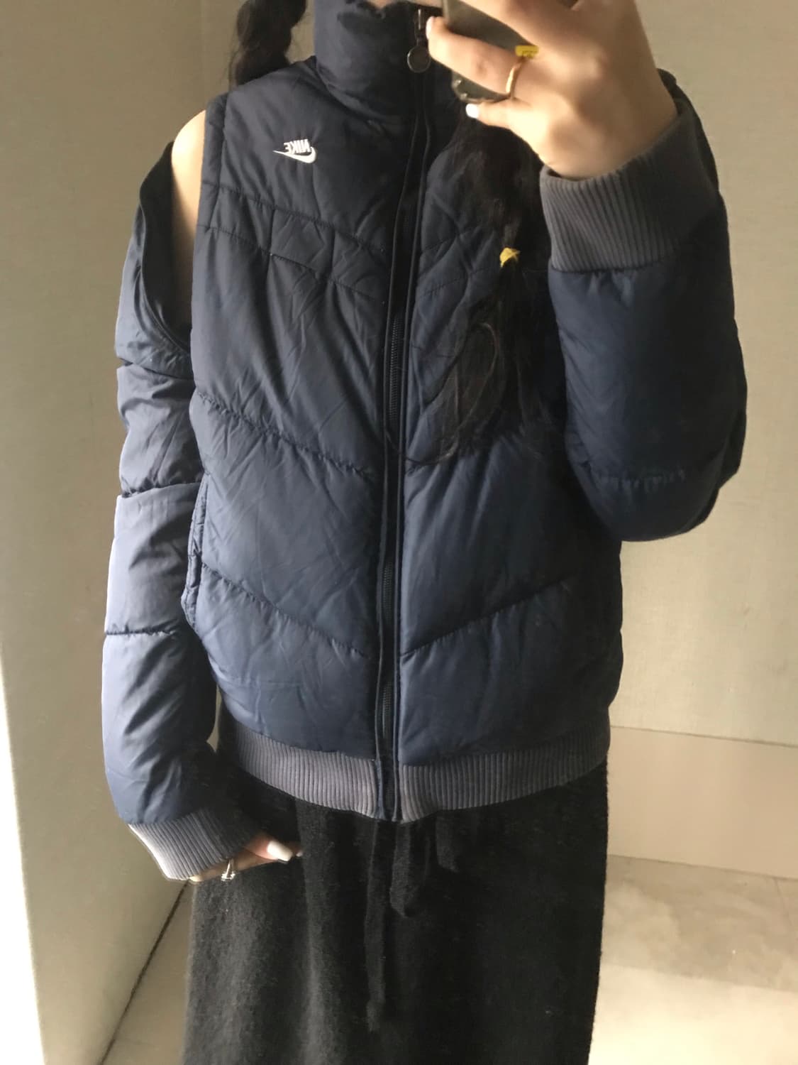 나이키 네이비 투웨이 패딩 상품이미지2