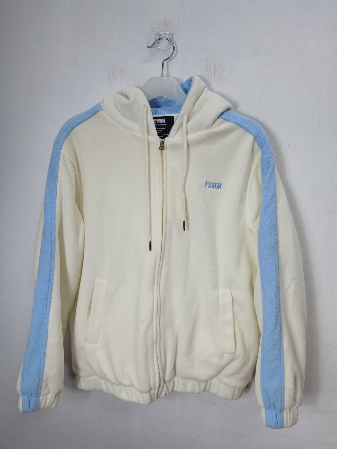 FCMM 후리스 후드집업 누빔 블루아이보리 95-100 새제품급 상품이미지1