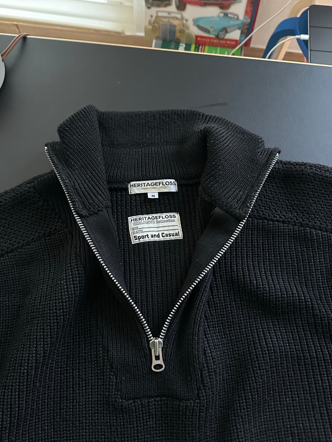 헤리티지 플로스 니트 반집업 상품이미지2