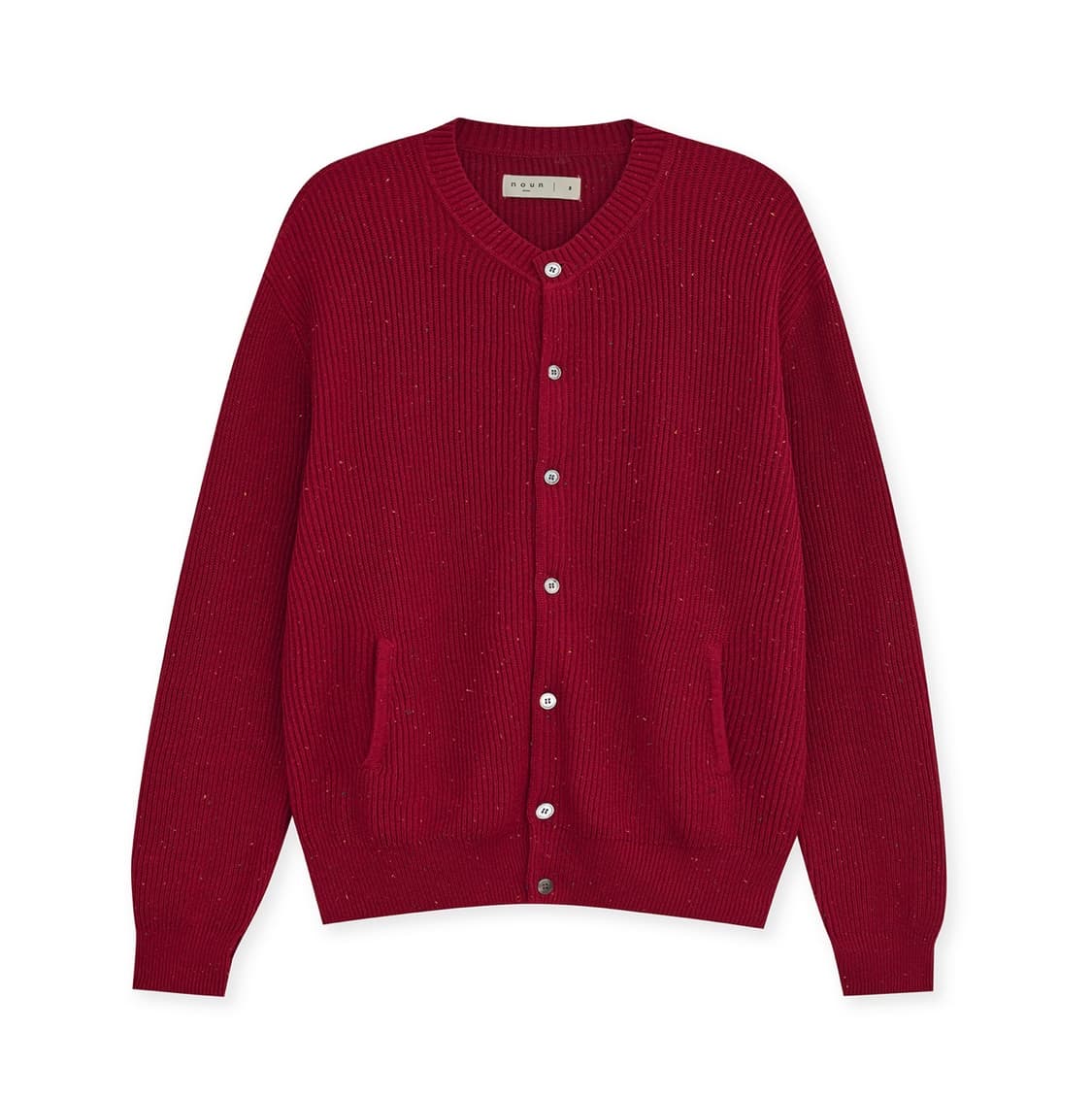 노운 / 네프 얀 크루넥 가디건 (레드) / 1 상품이미지2