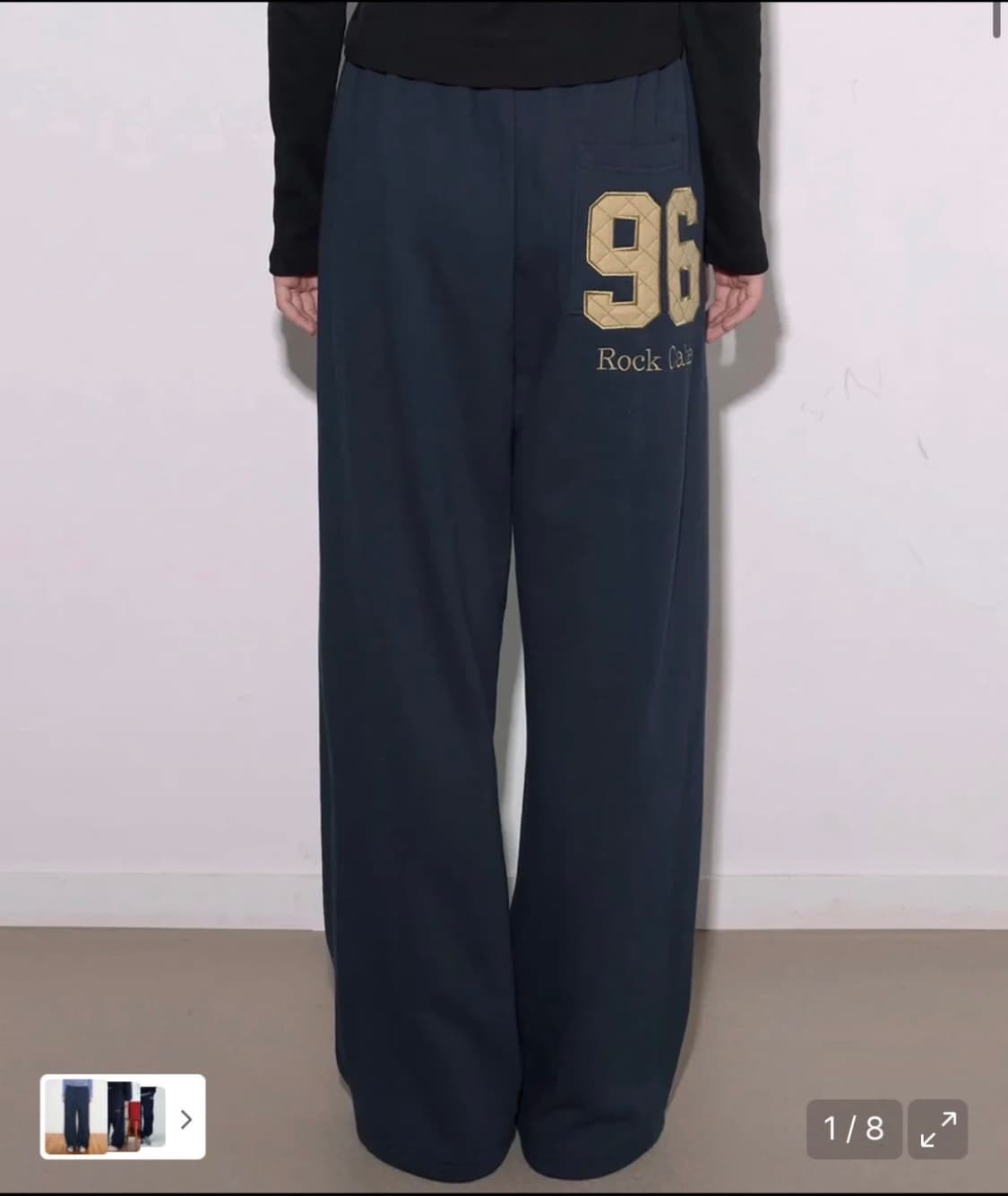 락케이크 아플리케 투웨이 조거 네이비 트레이닝 xs 상품이미지1