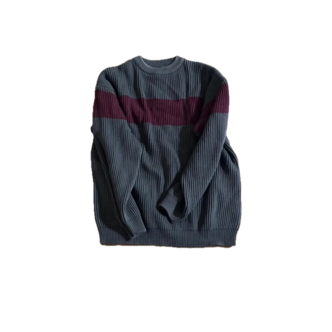 [S]thisisneverthat knit sweater charcoal 상품이미지1